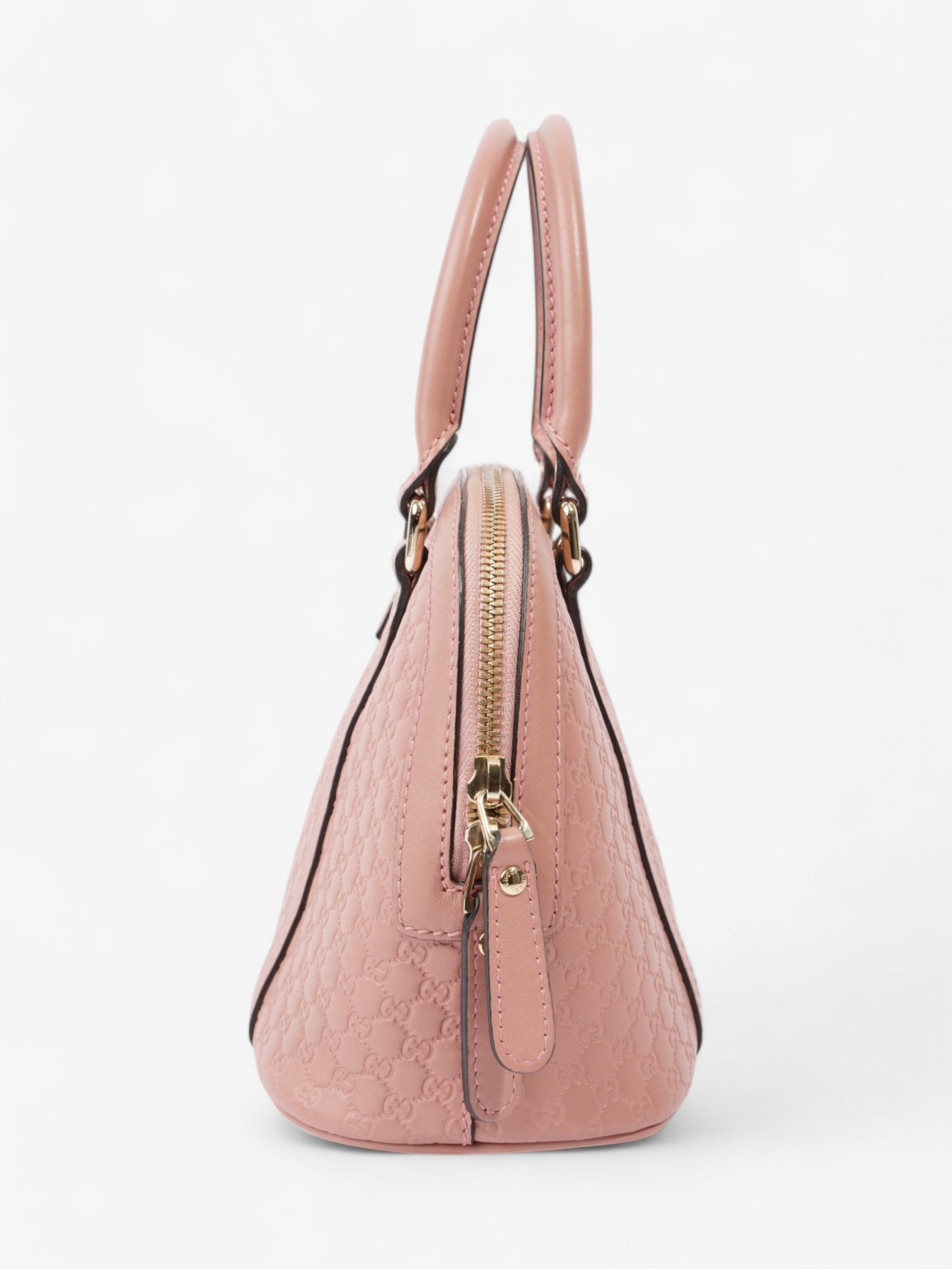 Gucci Dome Bag ssima Leather Pink Crossbody Bag