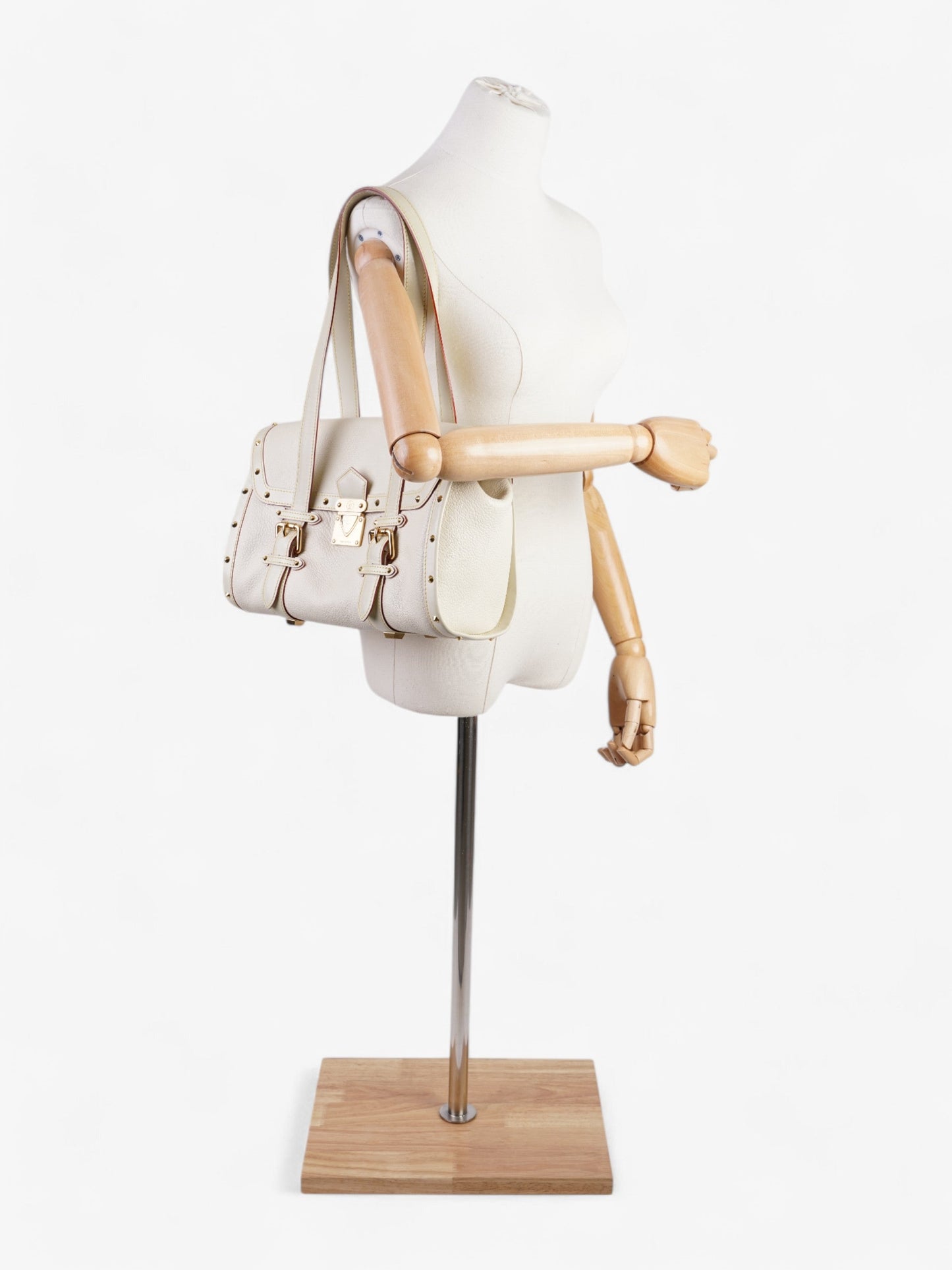 Louis Vuitton Suhali L'Epanoui Cream Yellow PM Leather Handbag