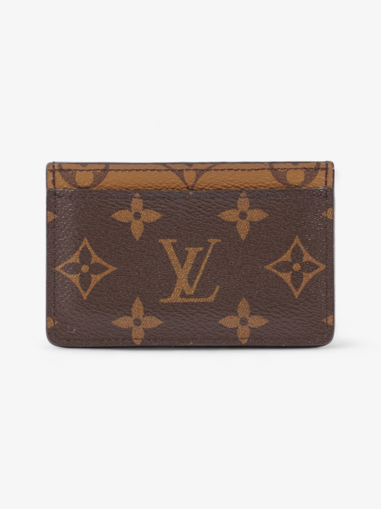 Louis Vuitton Card Holder Reverse Coated Monogram Canvas Coated Canvas Wallet Case