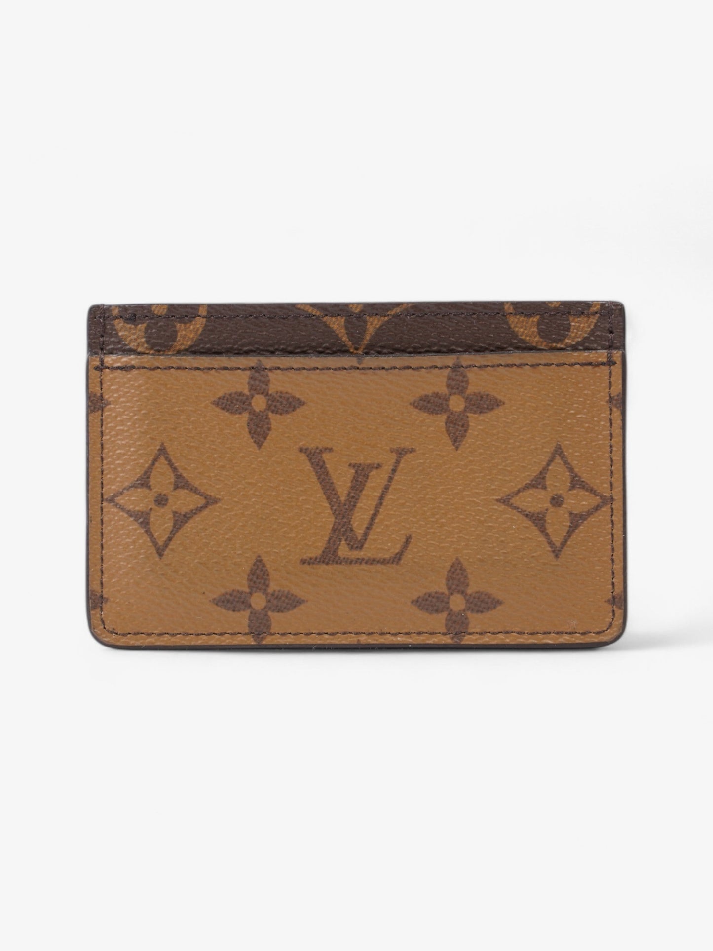 Louis Vuitton Card Holder Reverse Coated Monogram Canvas Coated Canvas Wallet Case