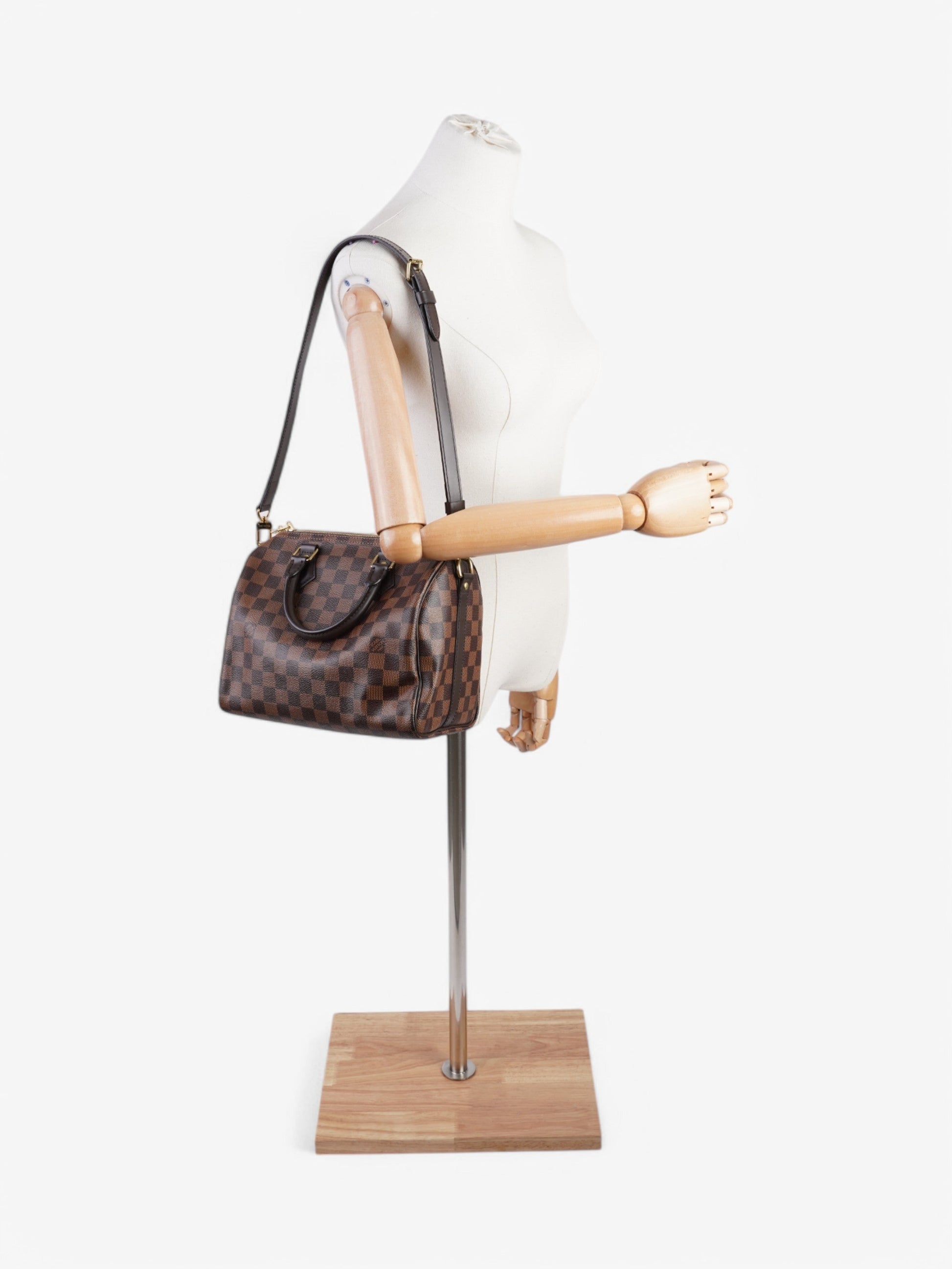 Louis Vuitton Speedy Bandouliere Ebene Coated 25 Canvas Coated Canvas Damier Apparel