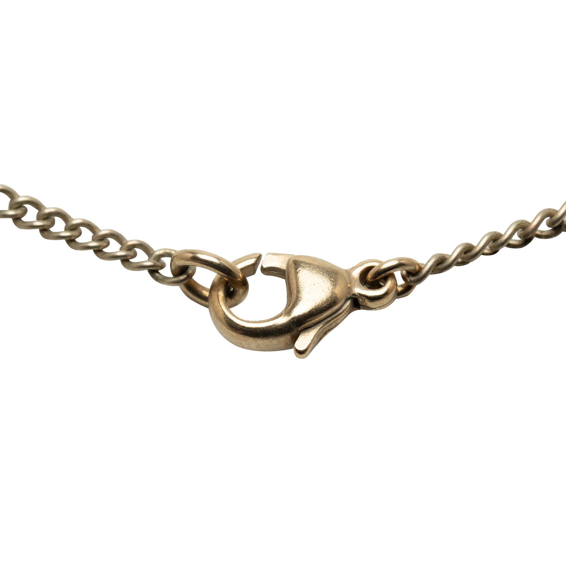 CHANEL CC Ribbon Pendant Necklace Costume Necklace