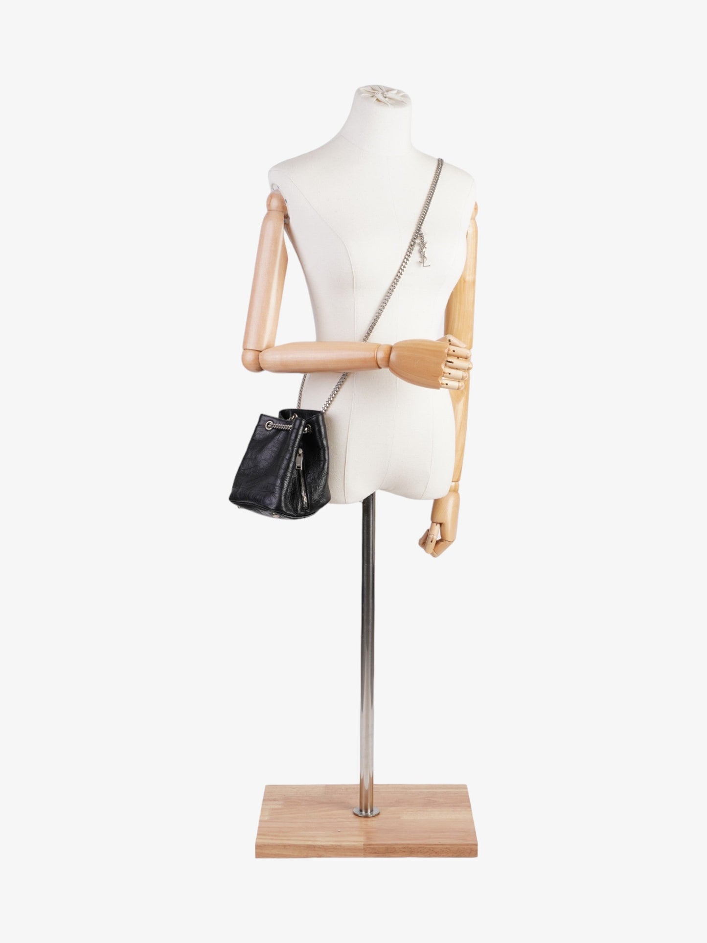YSL Saint Laurent Emmanuelle Crossbody Bag Leather Black Baby