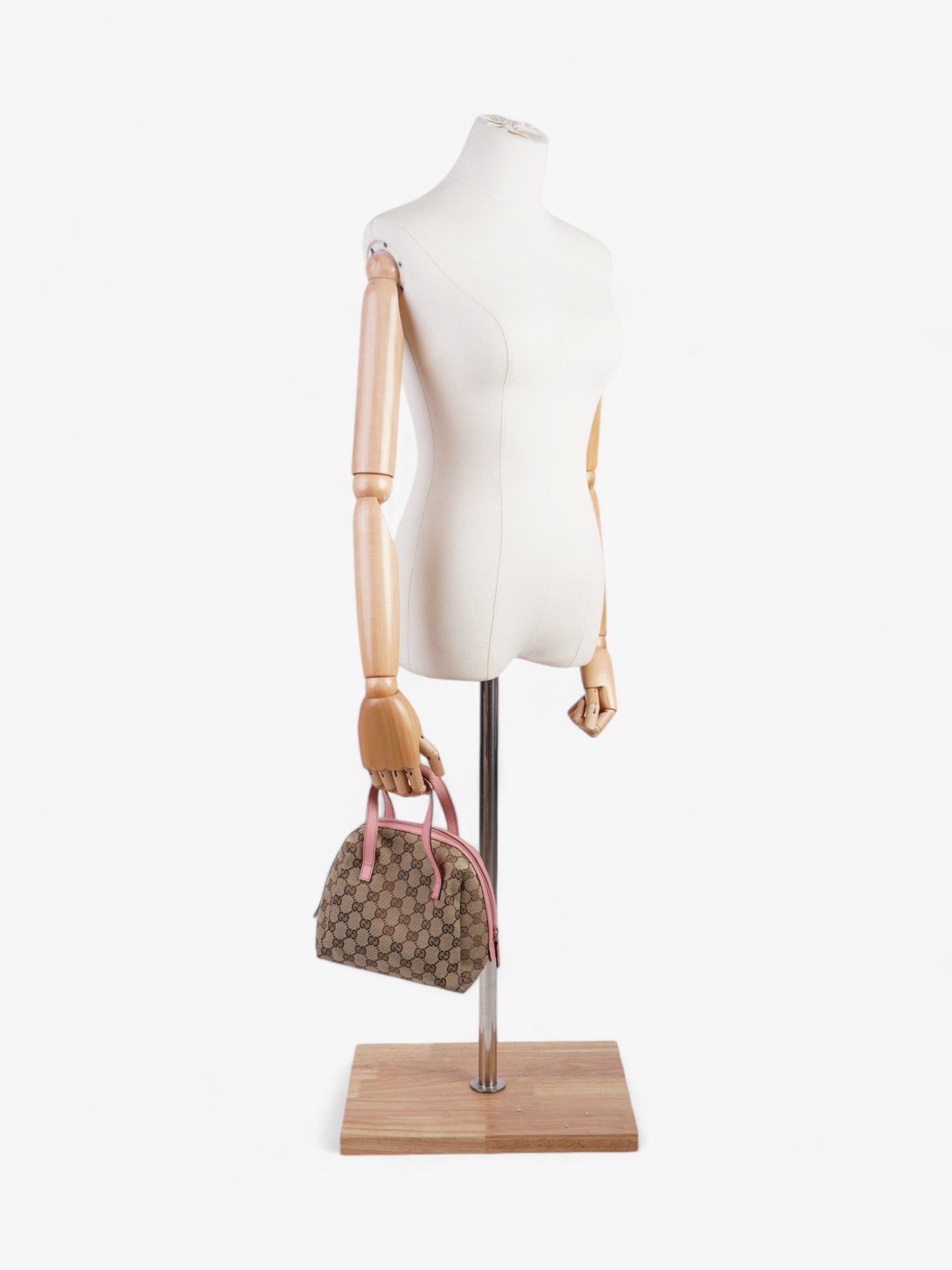 Gucci Dome Bag Supreme Canvas Pink Travel Bag