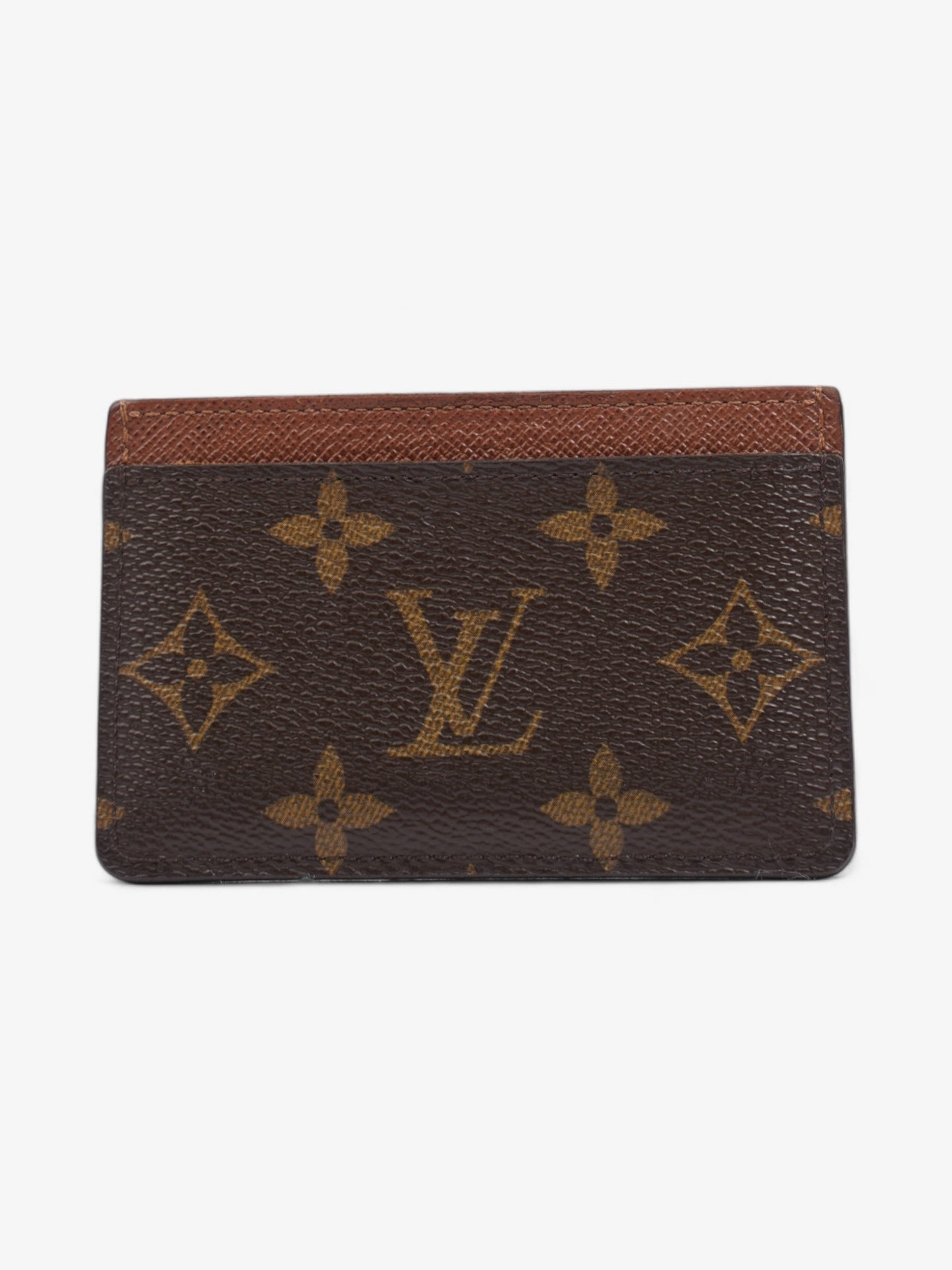 Louis Vuitton Card Holder Monogram Canvas Brown Wallet Case