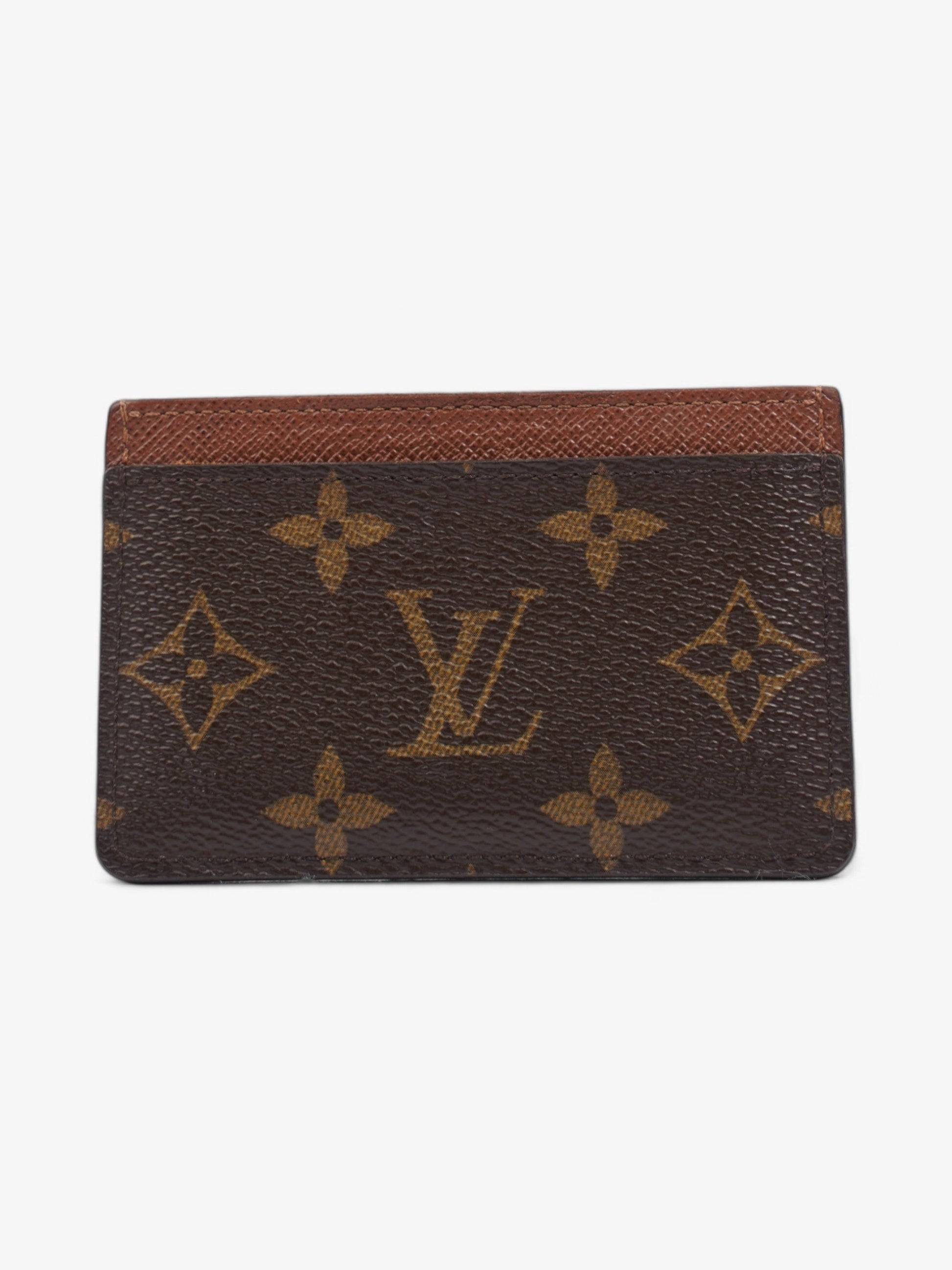 Louis Vuitton Card Holder Monogram Canvas Brown Wallet Case
