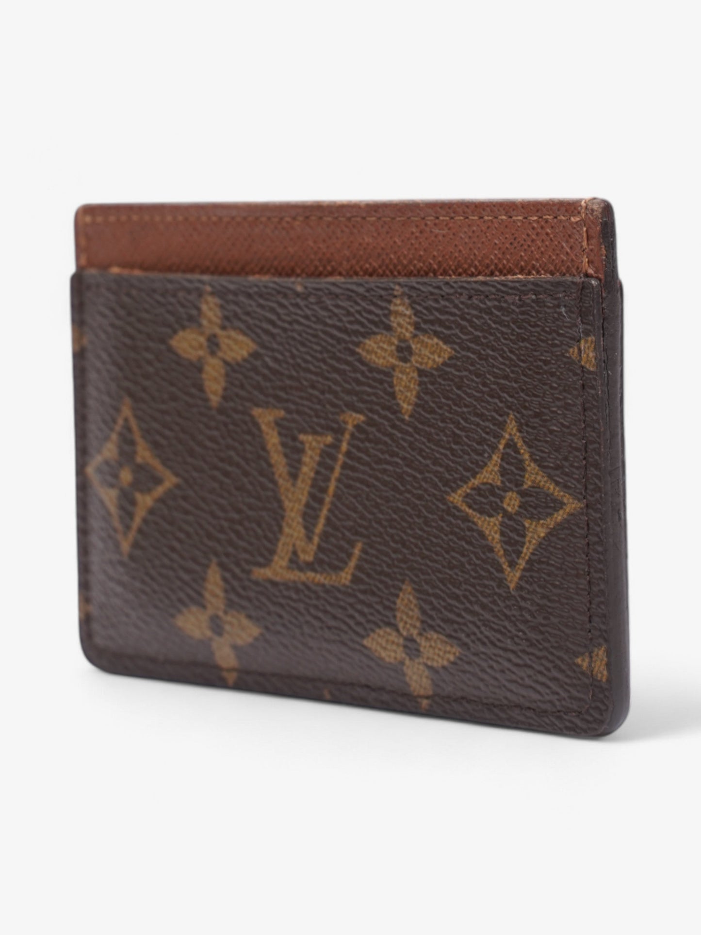 Louis Vuitton Card Holder Monogram Canvas Brown Wallet Case