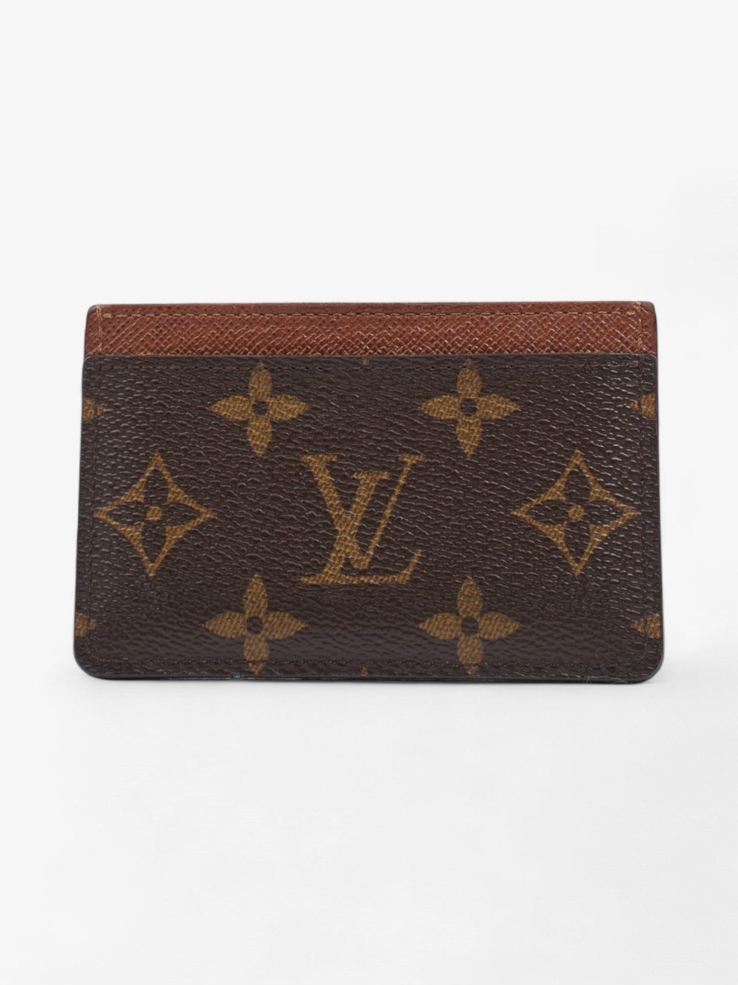 Louis Vuitton Card Holder Monogram Canvas Brown Wallet Case