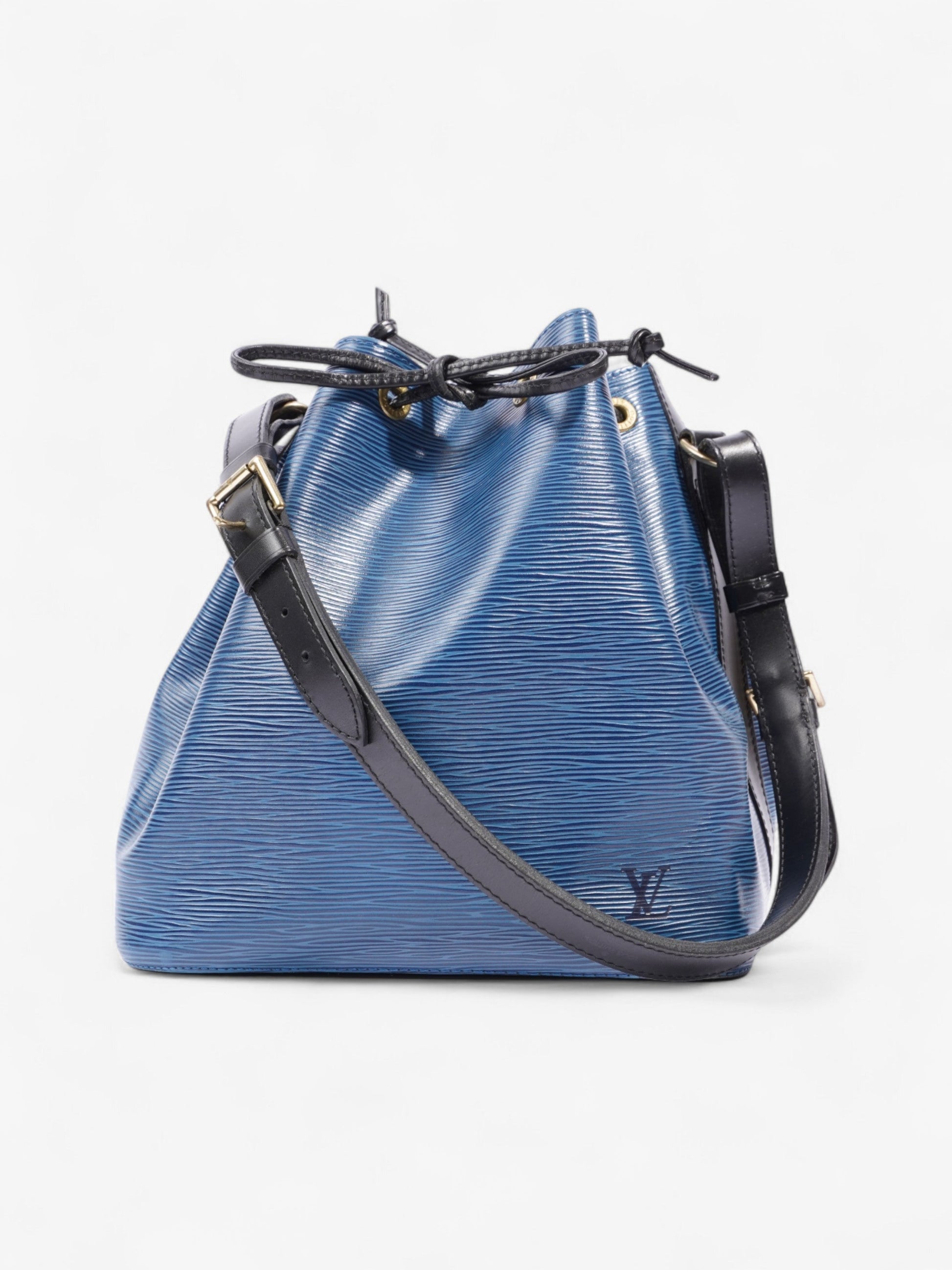 Louis Vuitton Noè Epi Leather Black Blue Handbag