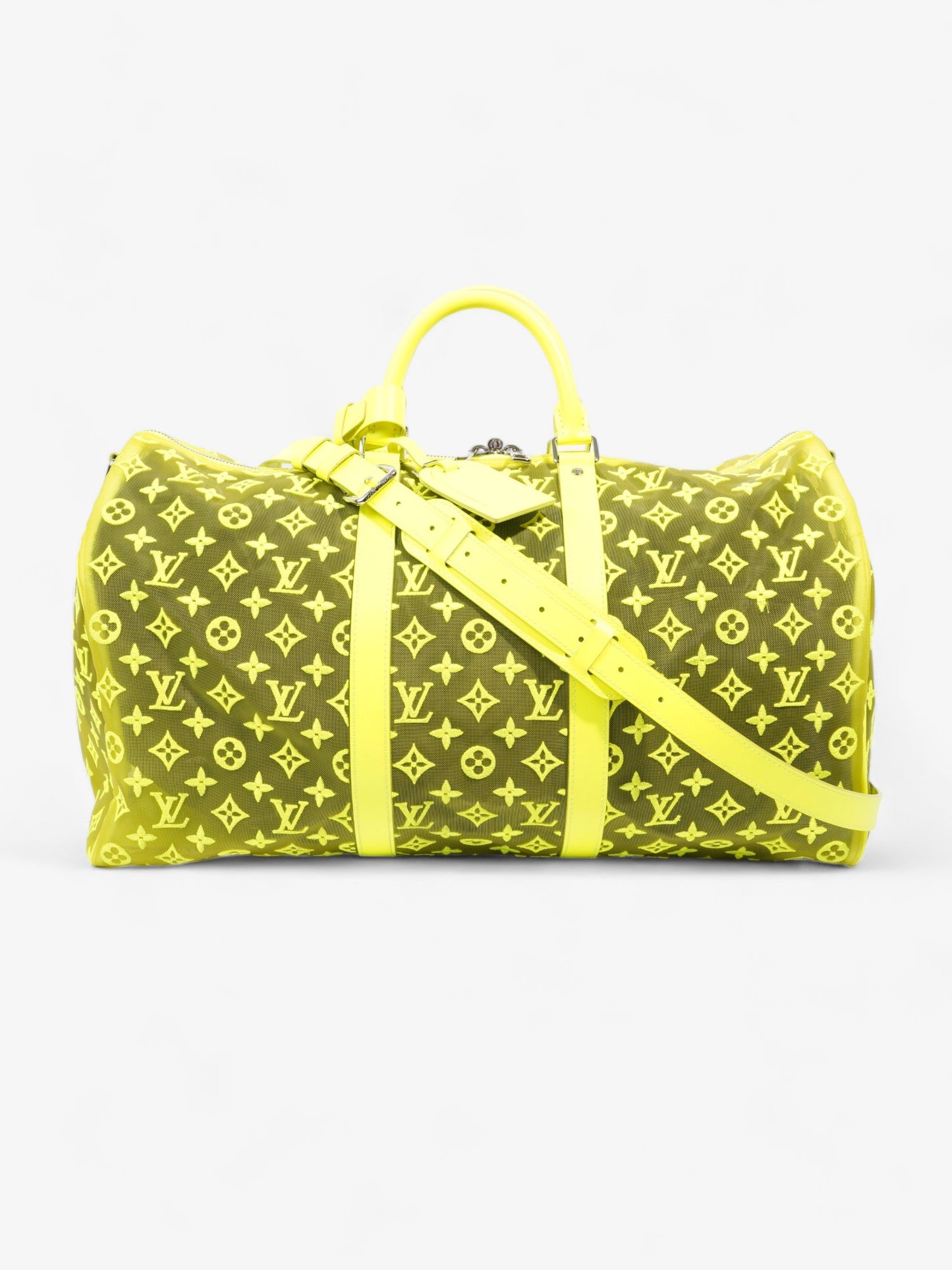 Louis Vuitton Keepall 50 Mesh Monogram Yellow Travel Bag