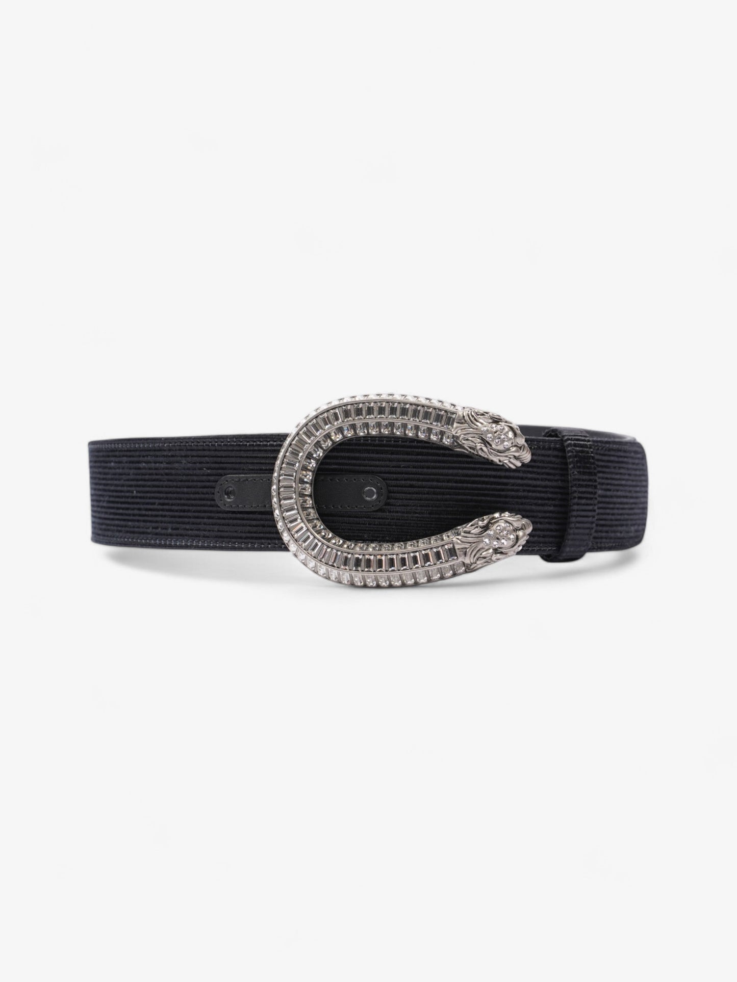 Gucci Dionysus Belt Crystal Fabric Handbag Black Silver Accessory