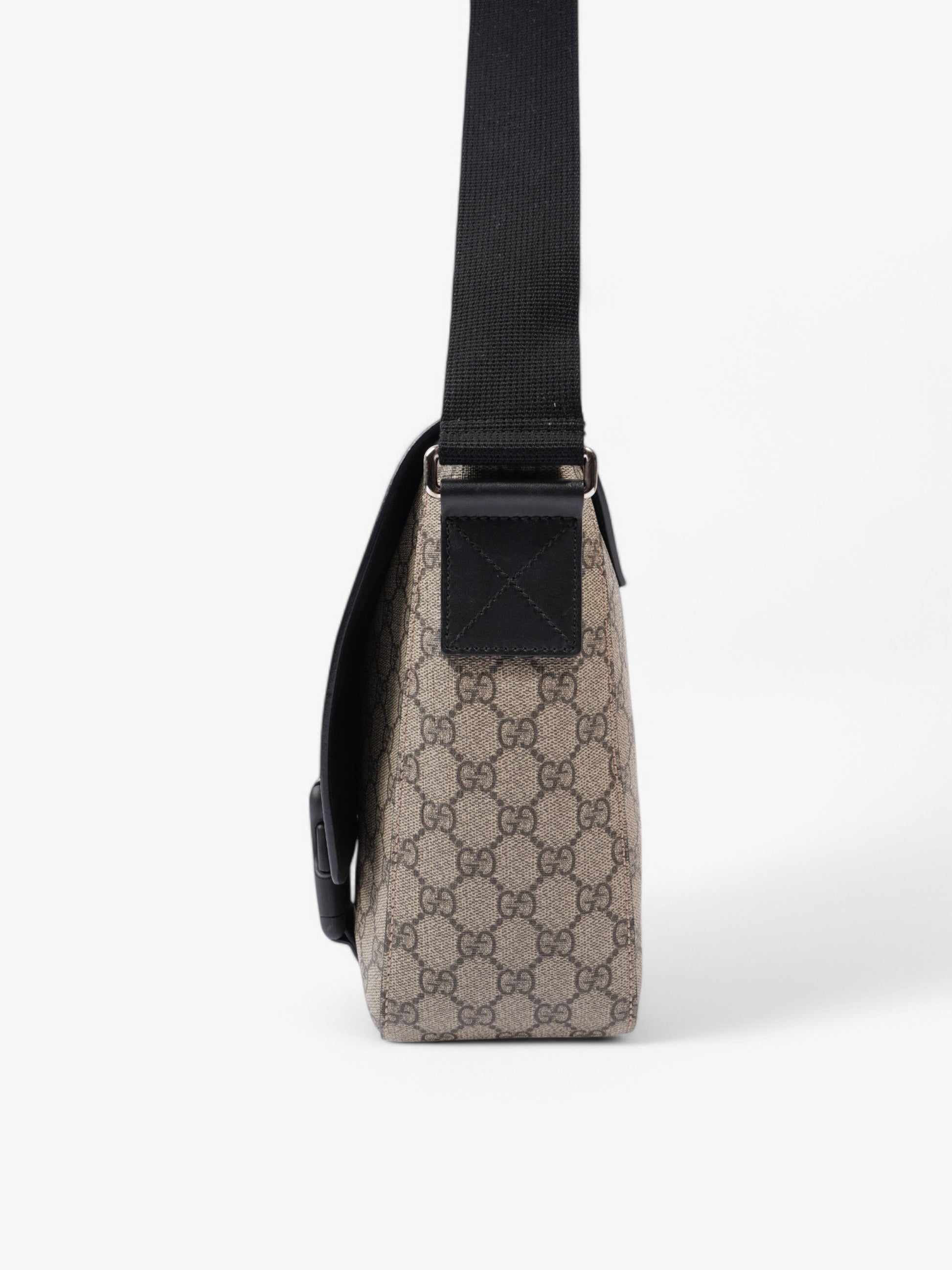 Gucci Messenger Bag Supreme Coated Canvas Black Travel Bag