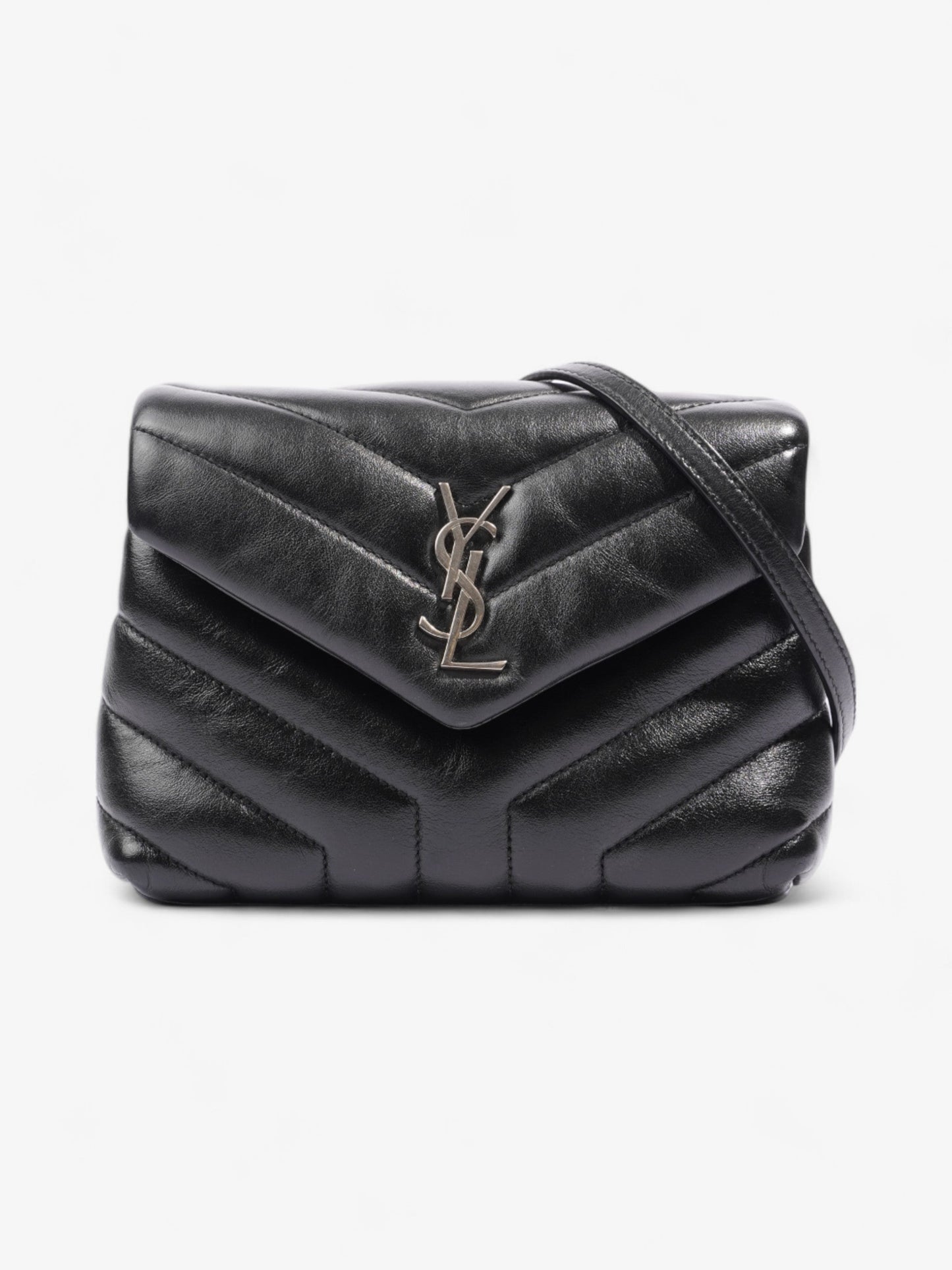 YSL Saint Laurent Lou Lou Crossbody Bag Leather Matelasse Black