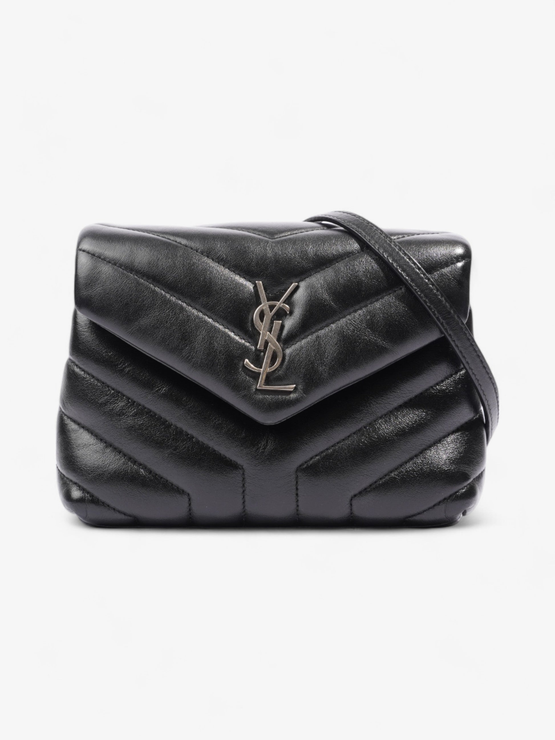 YSL Saint Laurent Lou Lou Crossbody Bag Leather Matelasse Black
