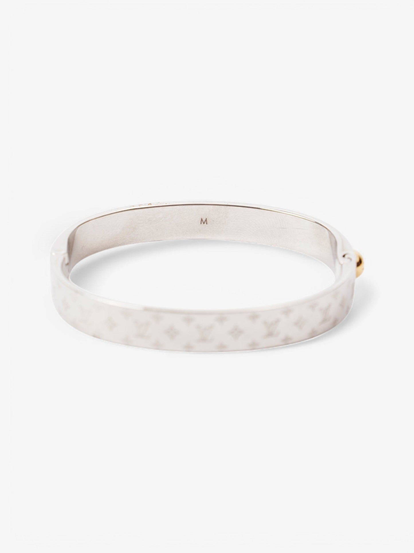 Louis Vuitton Nanogram Cuff Base Silver Handbag