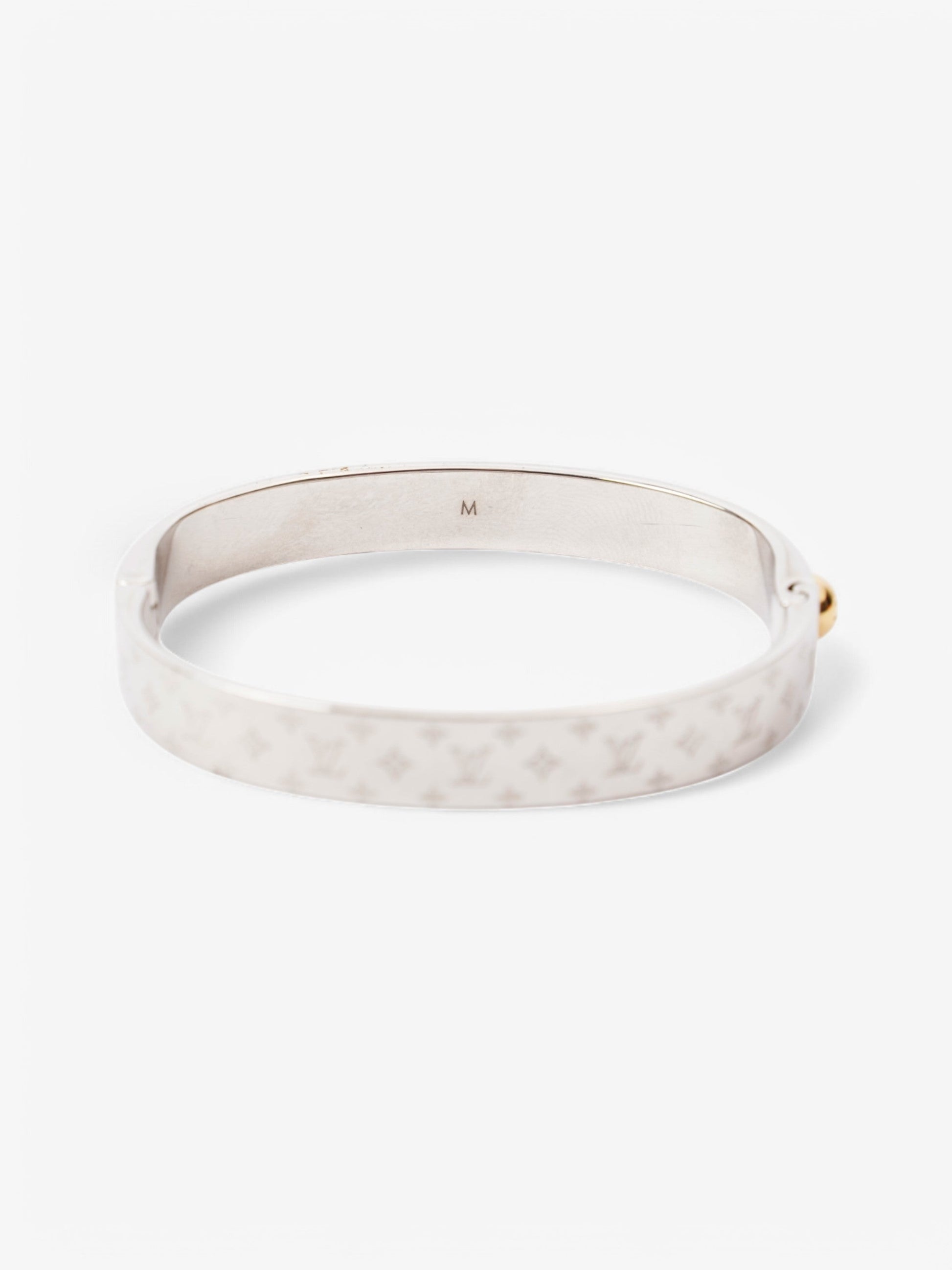 Louis Vuitton Nanogram Cuff Base Silver Handbag