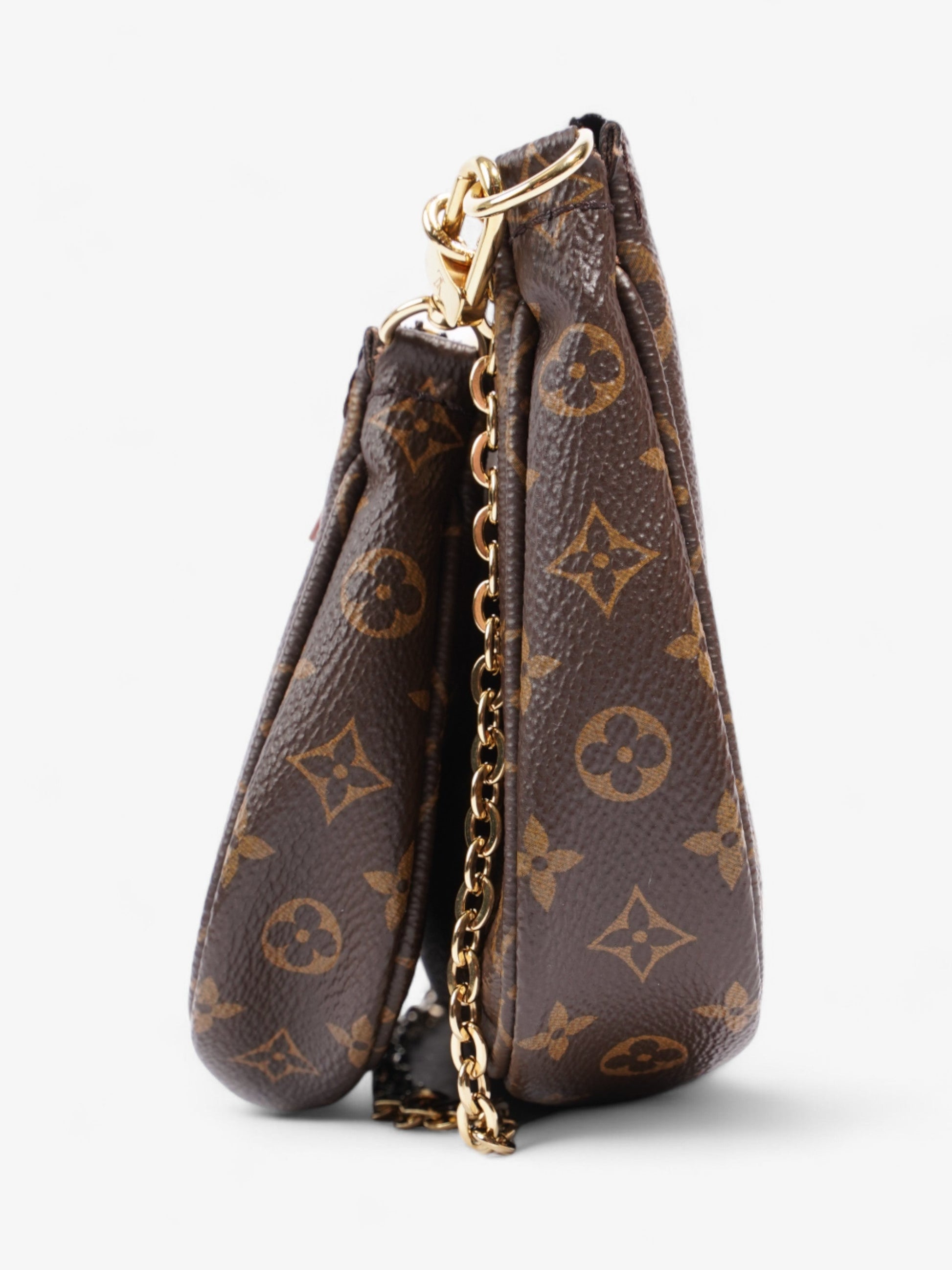 Louis Vuitton Multi Pochette Accessoires Coated Monogram Canvas Coated Canvas Green Apparel