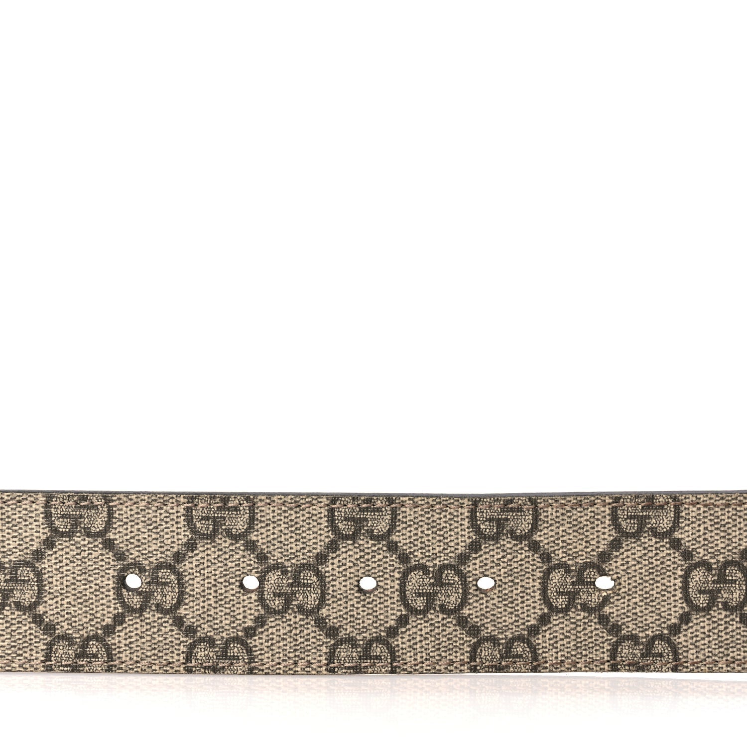 Gucci GG Supreme Monogram Selleria Calfskin Interlocking G 40mm Belt 75 30 Beige Ebony Cocoa