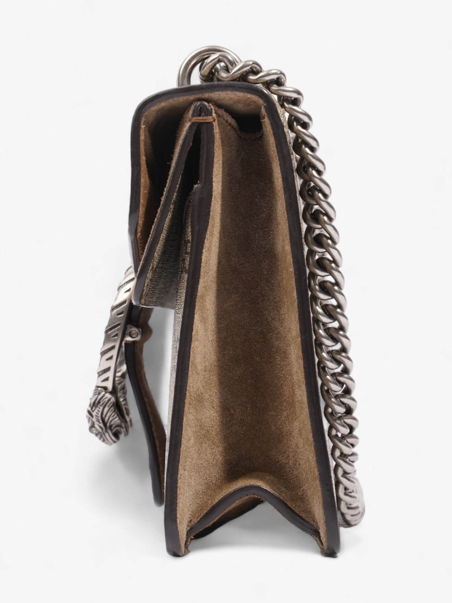 Gucci Dionysus And Ebony Supreme Coated Crossbody Bag Canvas Beige
