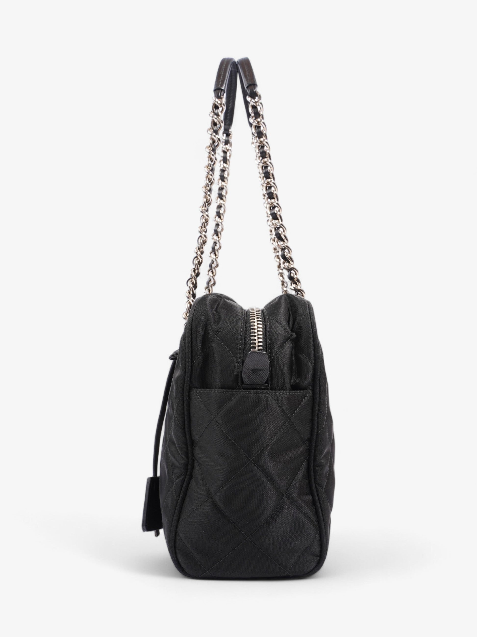 Prada Tote Re Nylon Quilted Black Shoulder Bag