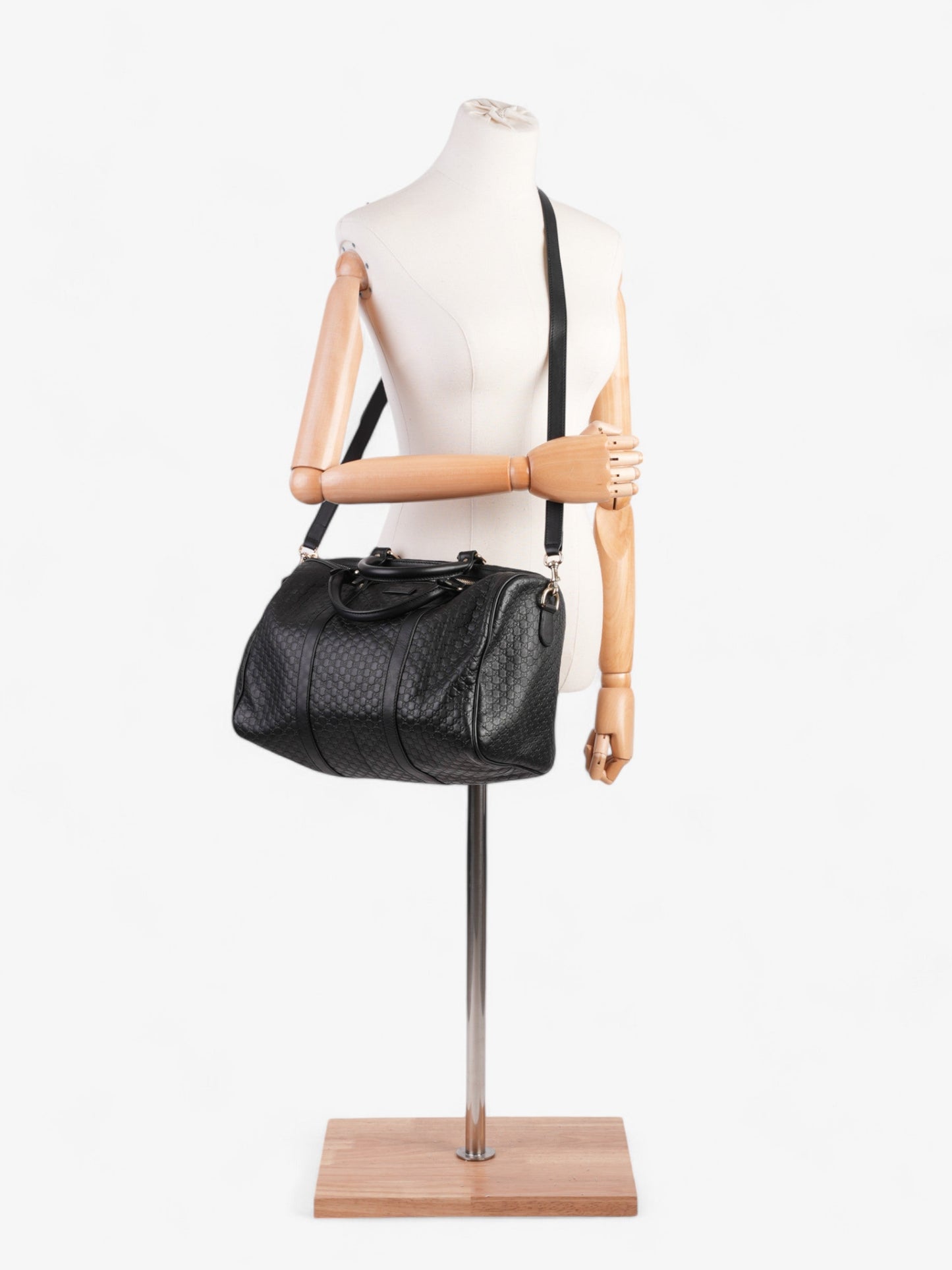 Gucci Boston Bag ssima Leather Black Shoulder Bag