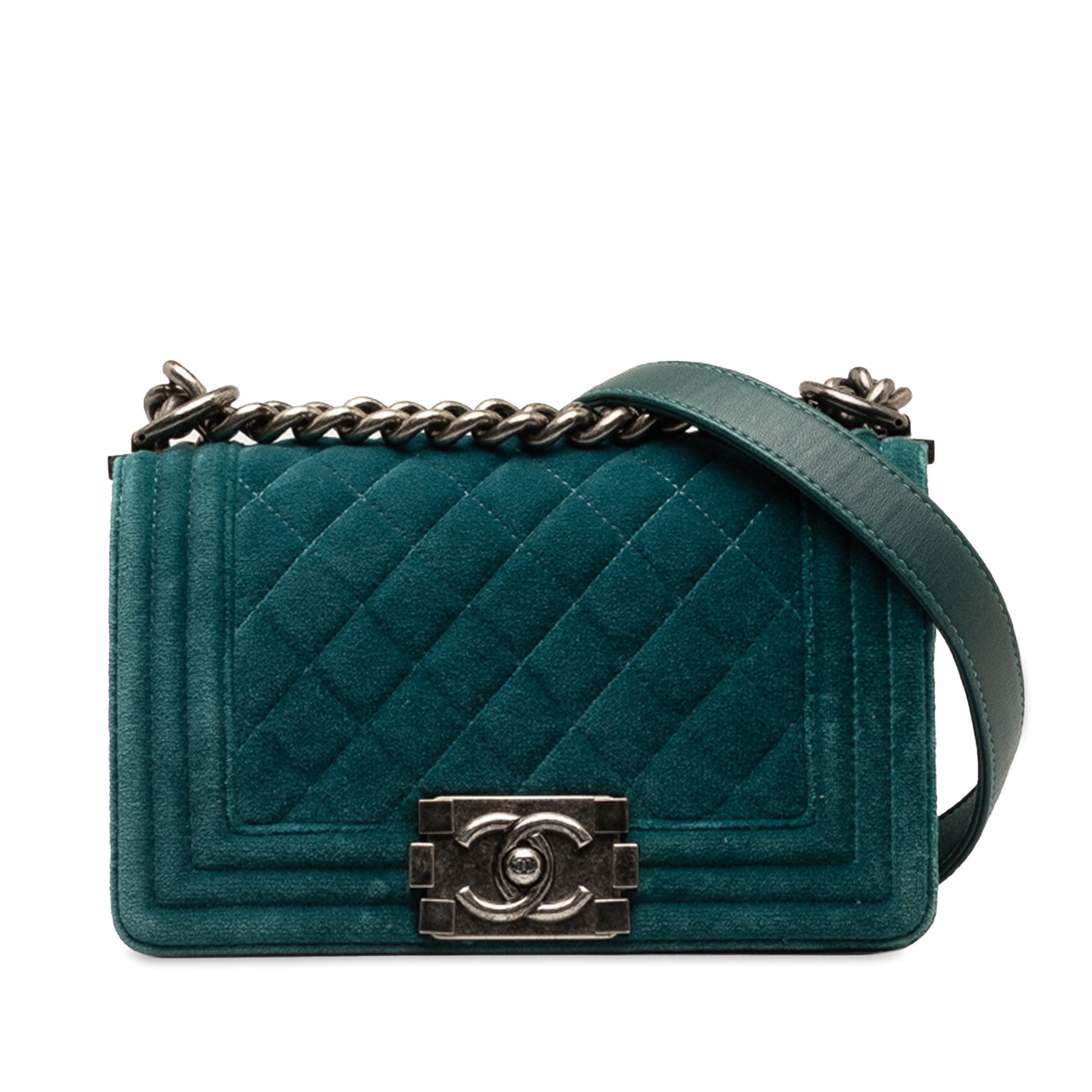 CHANEL Small Boy Velvet Flap Bag