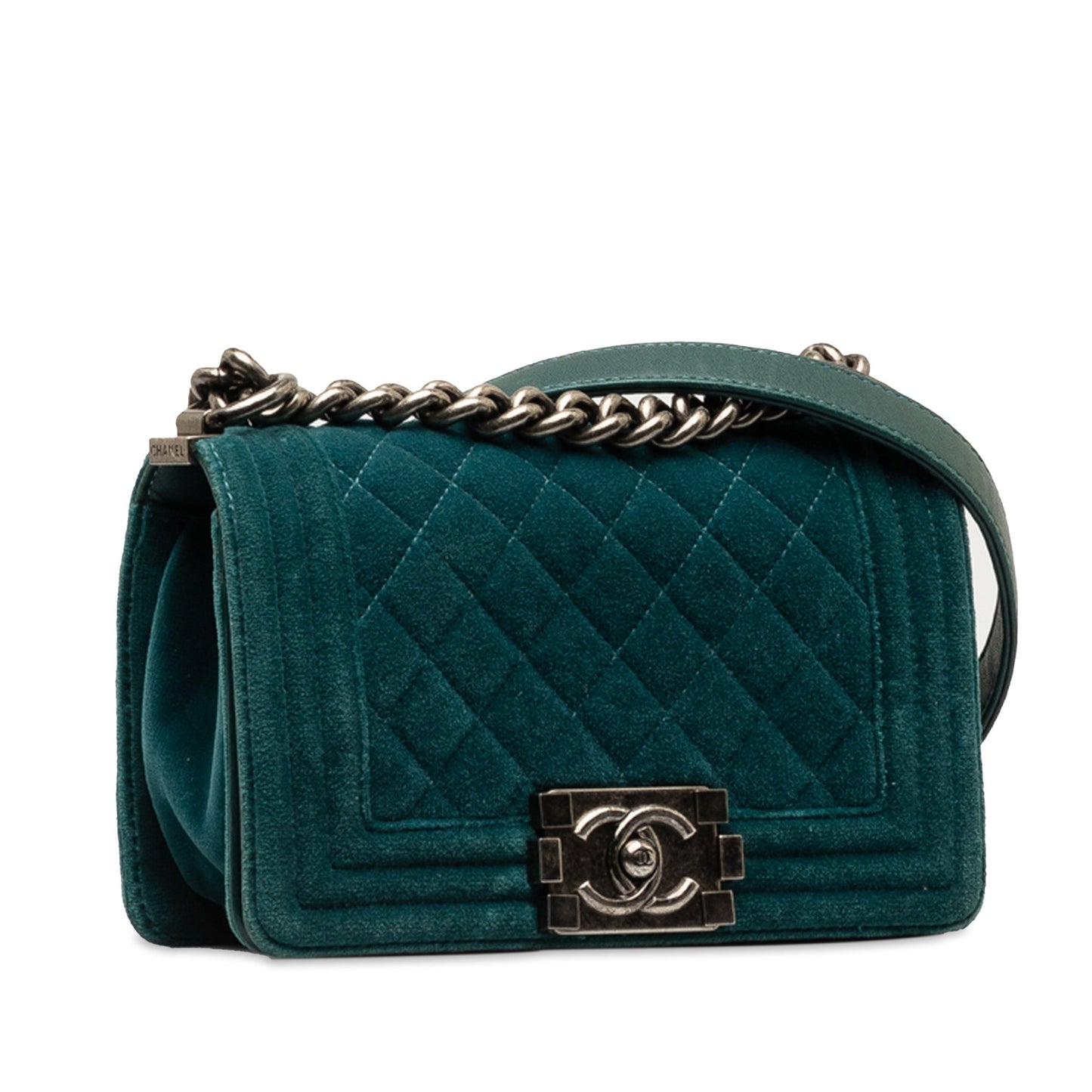 CHANEL Small Boy Velvet Flap Bag