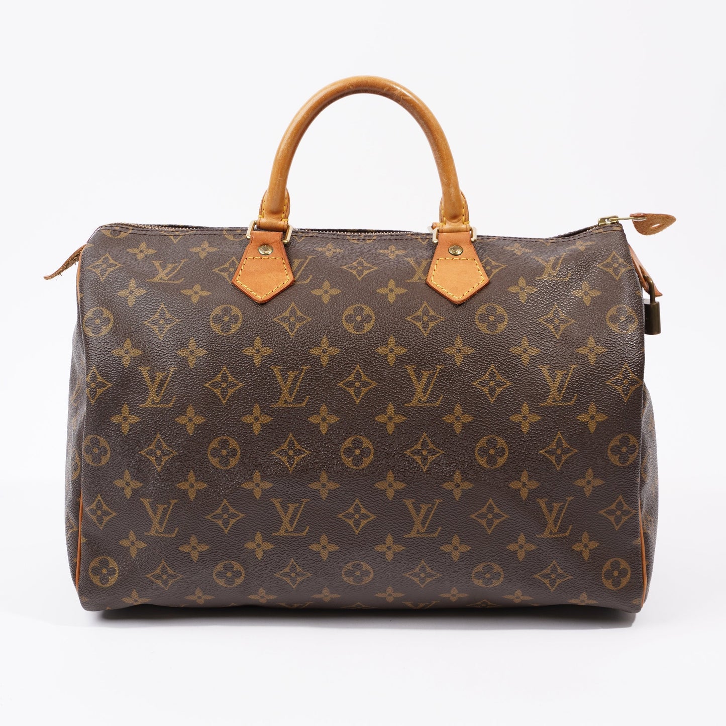 Louis Vuitton Speedy Coated 35 Monogram Brown Canvas Coated Canvas Apparel