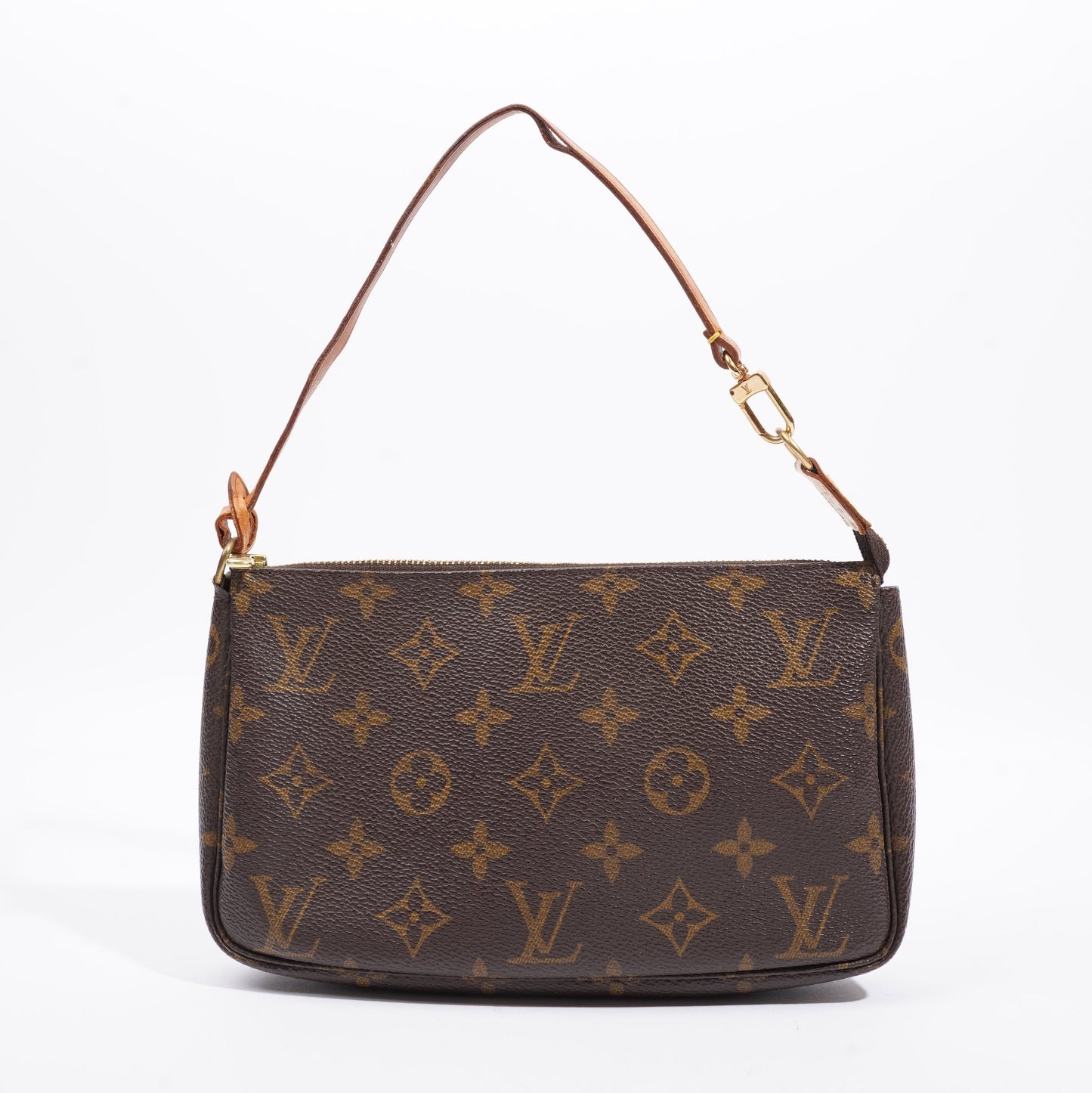 Louis Vuitton Pochette Accessoire Coated Monogram Canvas Coated Canvas Brown Apparel