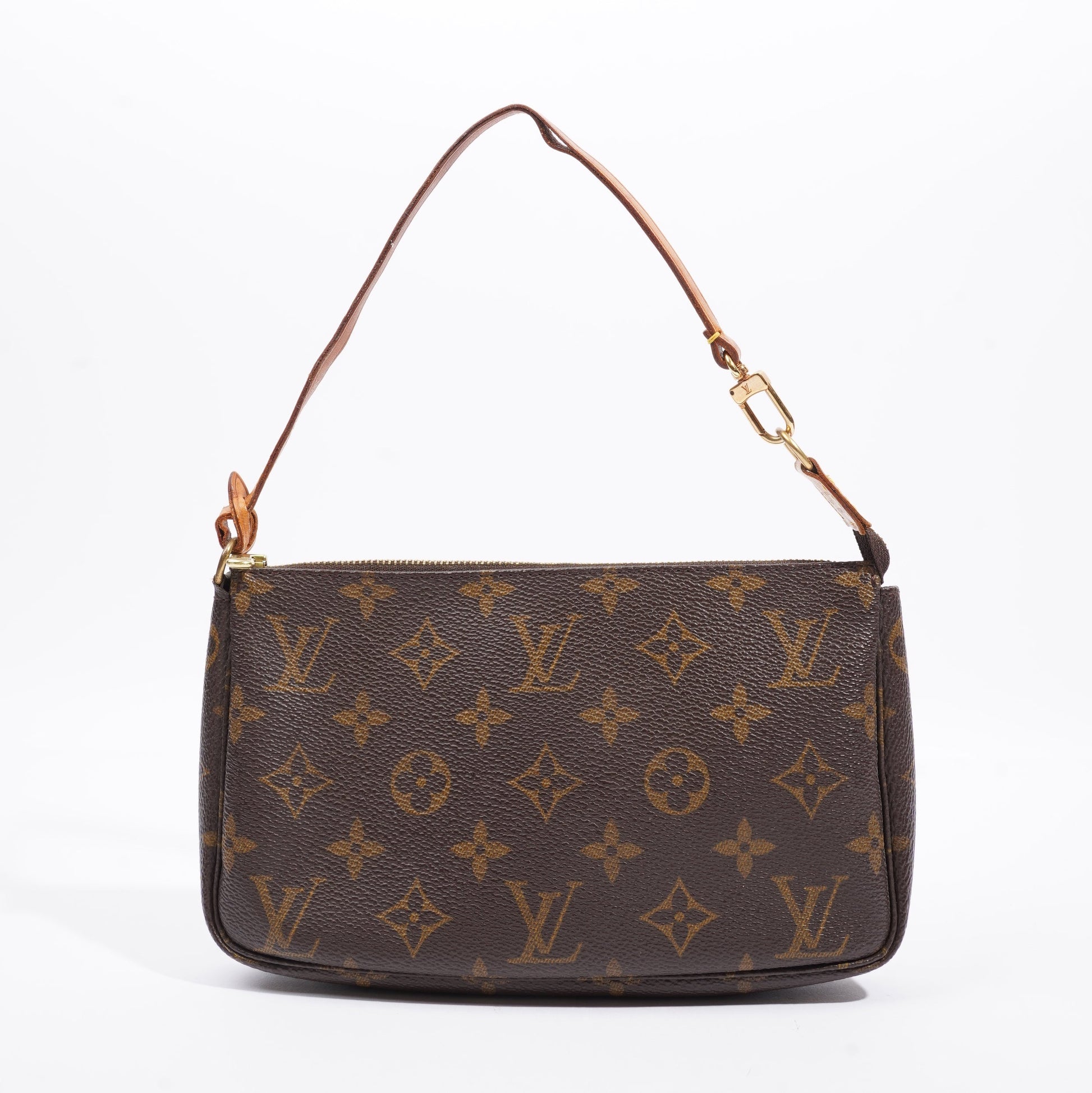 Louis Vuitton Pochette Accessoire Coated Monogram Canvas Coated Canvas Brown Apparel