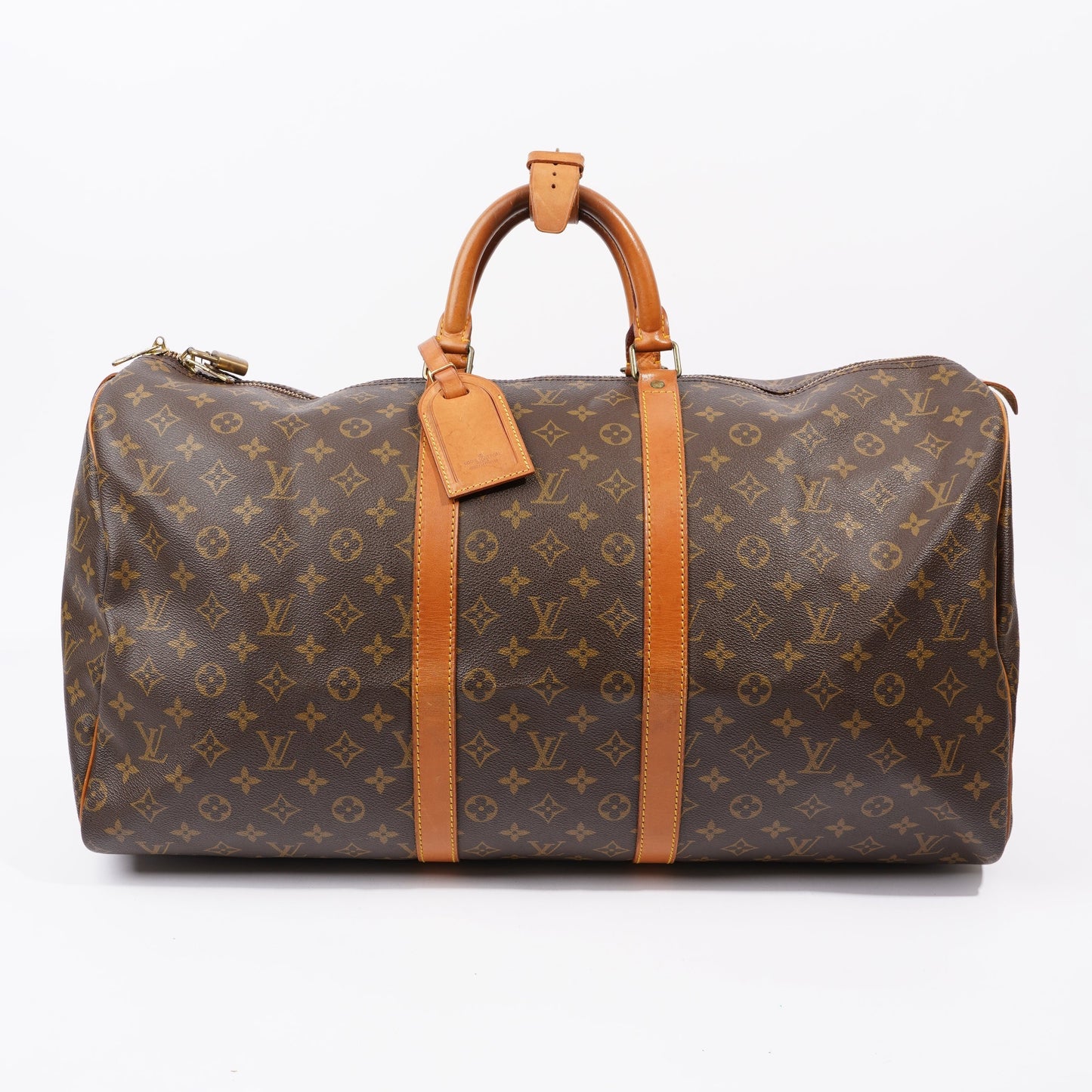 Louis Vuitton Keepall Coated 50 Monogram Canvas Coated Canvas Brown Apparel