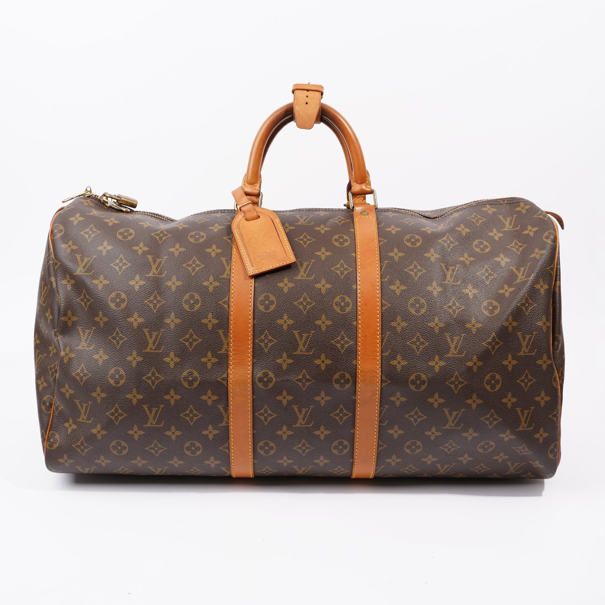 Louis Vuitton Keepall Coated 50 Monogram Canvas Coated Canvas Brown Apparel