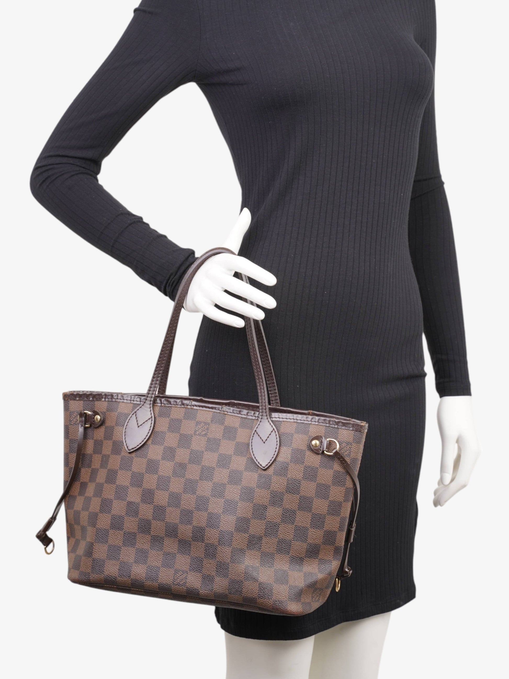 Louis Vuitton Neverfull Ebene Coated PM Damier Canvas Coated Canvas Apparel Pm 4