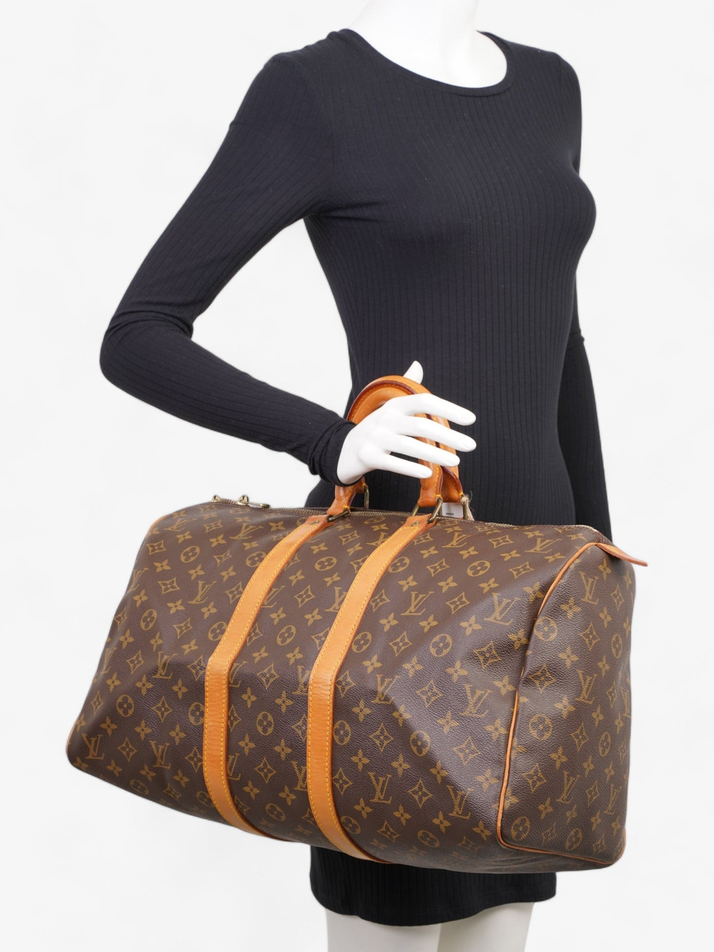 Louis Vuitton Keepall Coated 45 Monogram Canvas Coated Canvas Apparel Canvas 49
