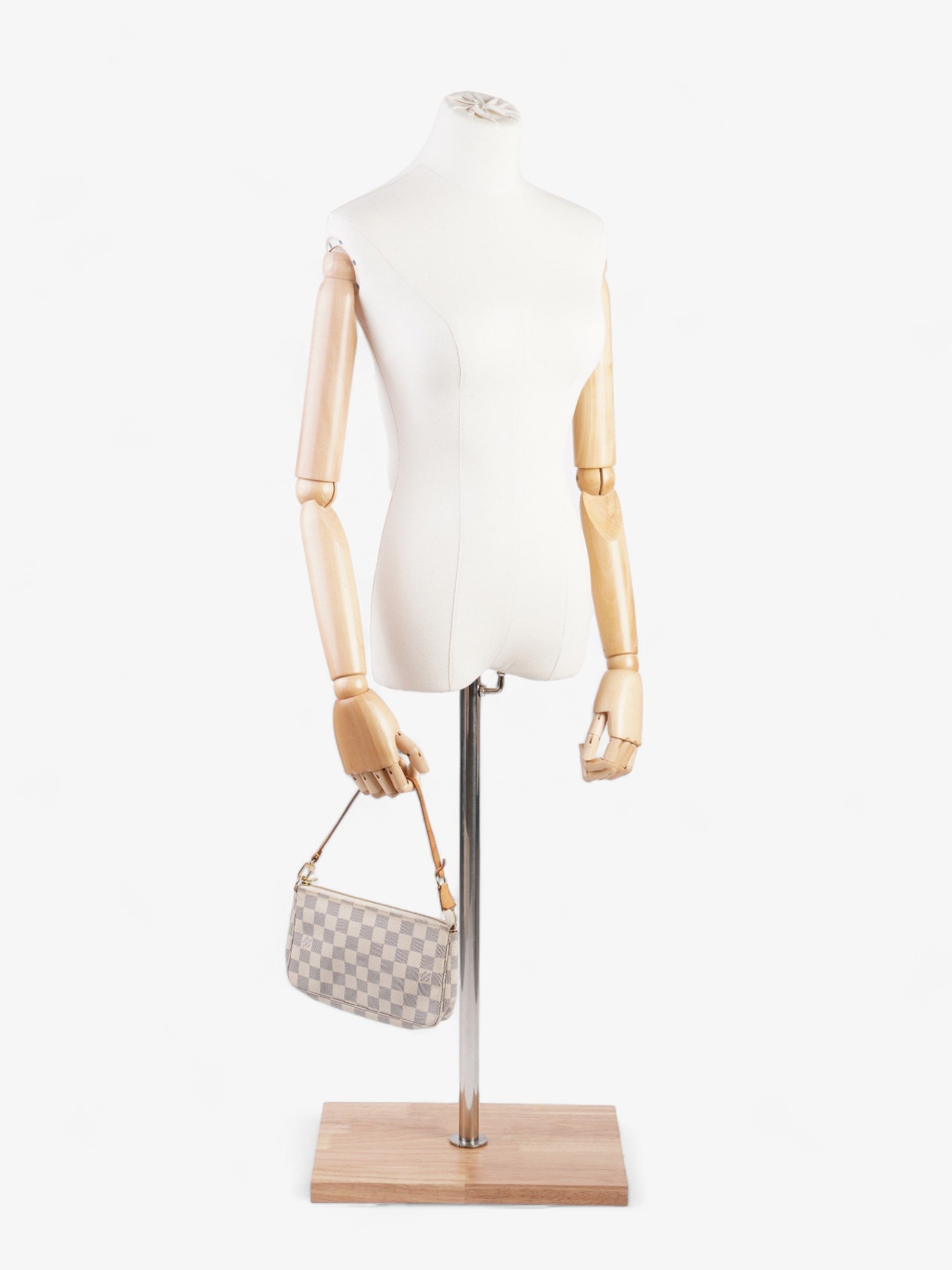 Louis Vuitton Pochette Accessoires Azur Coated Damier Canvas Coated Canvas Apparel Coated Canvas