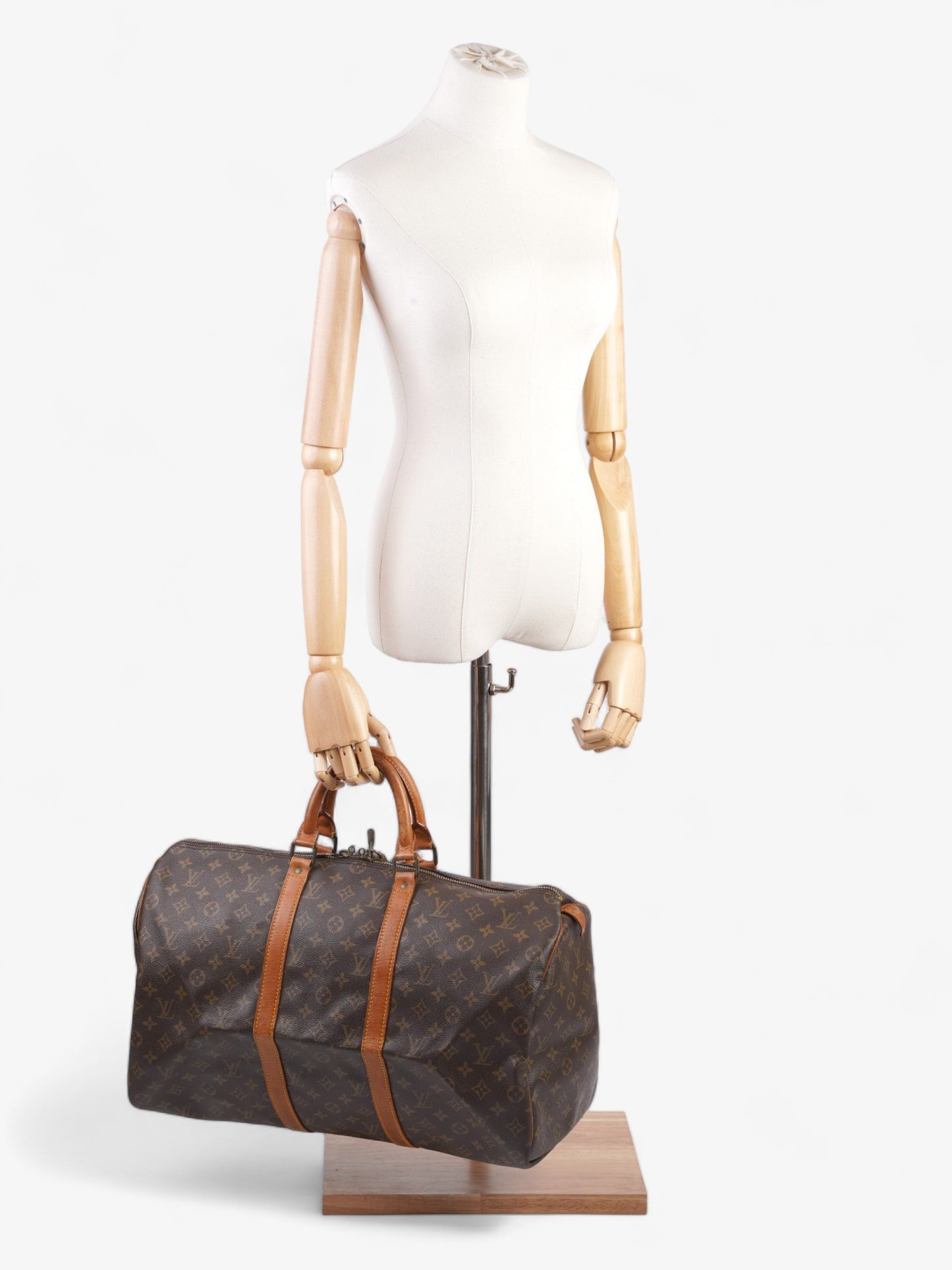 Louis Vuitton Keepall Coated 50 Monogram Canvas Coated Canvas Apparel Canvas 50