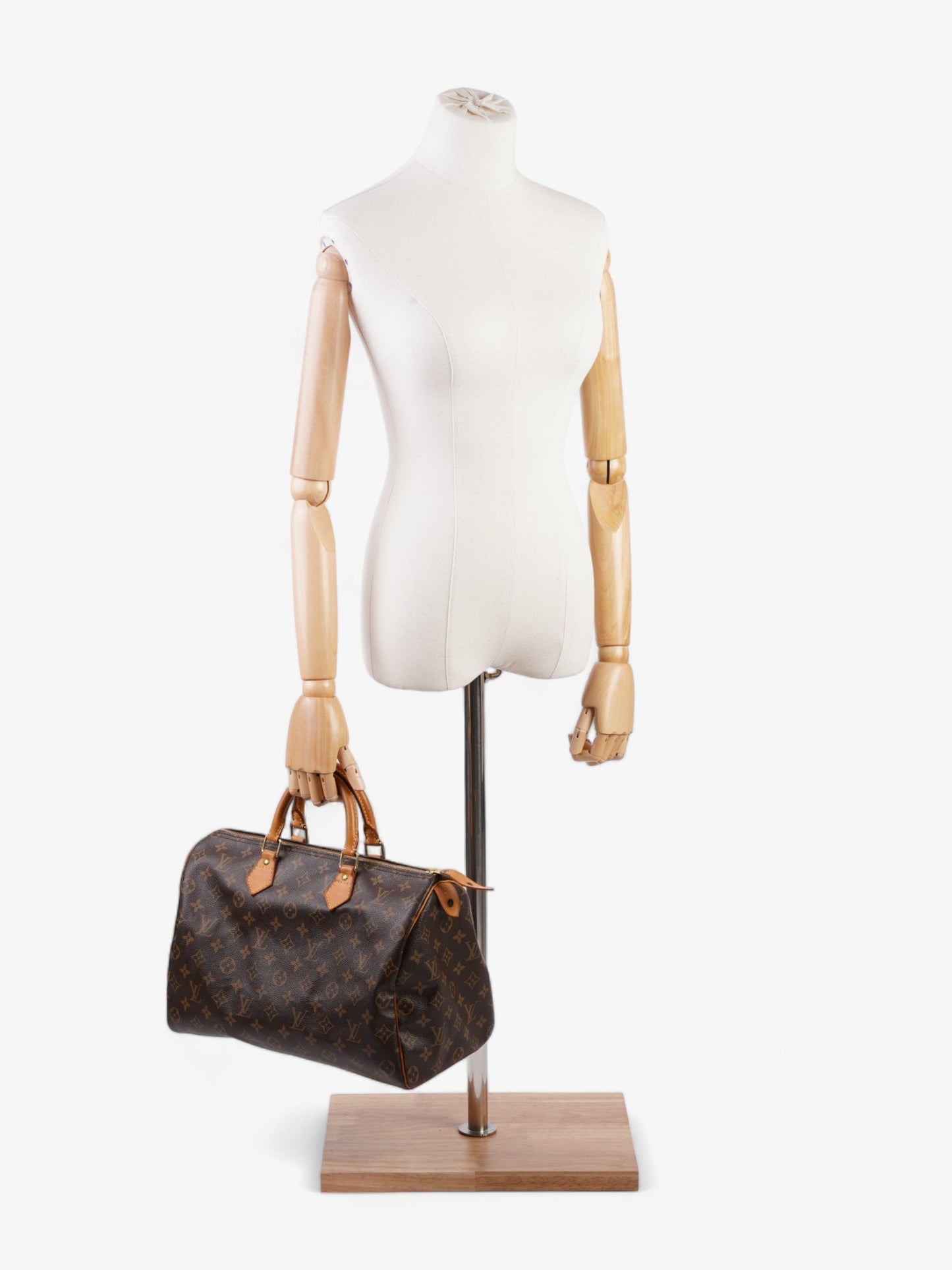 Louis Vuitton Speedy Coated 35 Monogram Canvas Coated Canvas Apparel Canvas 46