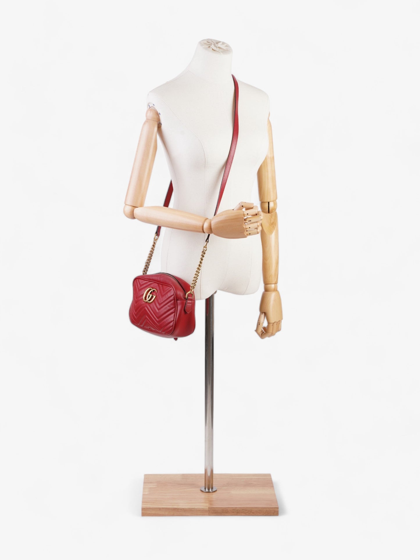 Gucci Marmont Zip Small Shoulder Bag Leather Matelasse