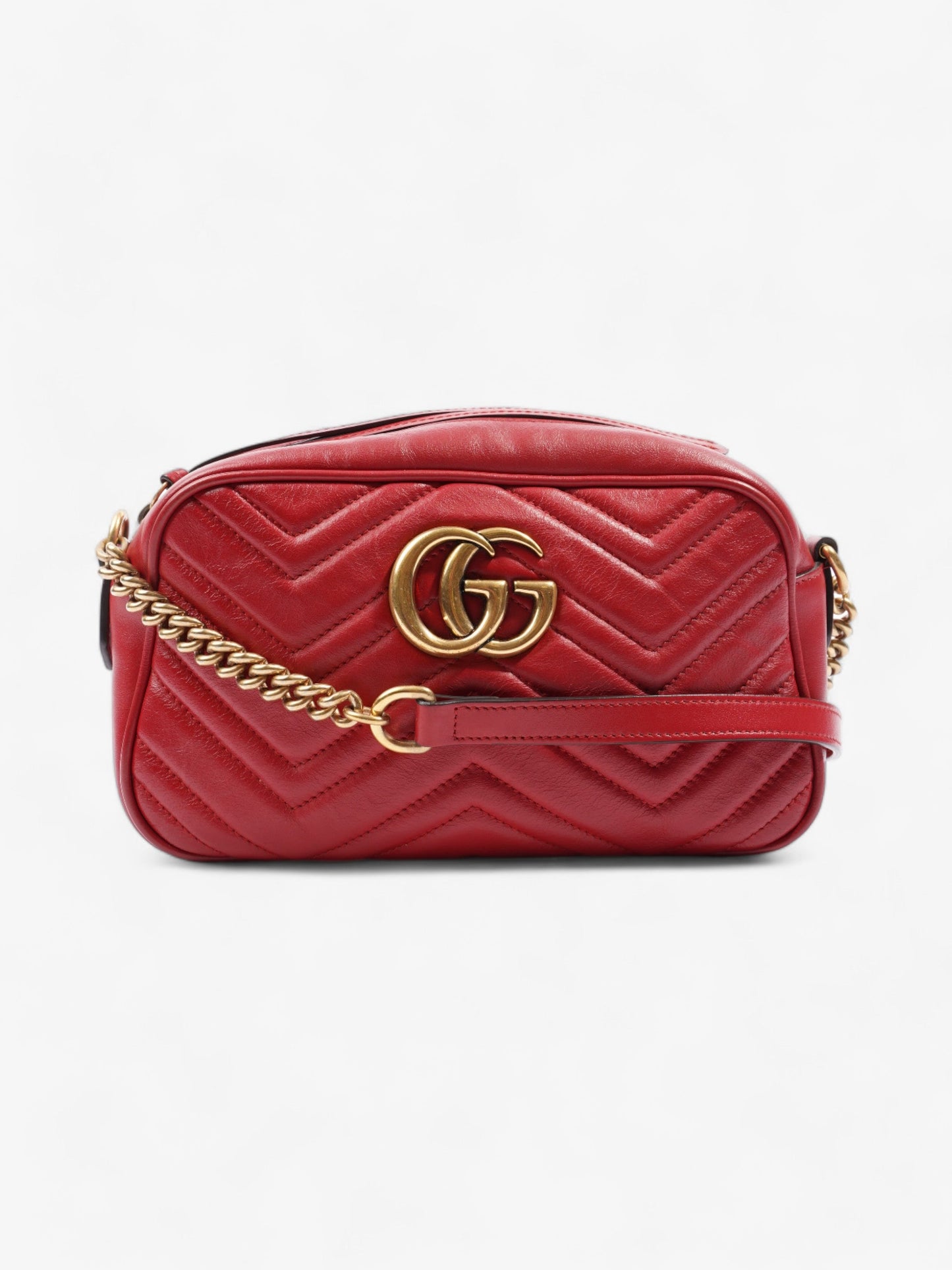 Gucci Marmont Zip Small Shoulder Bag Leather Matelasse