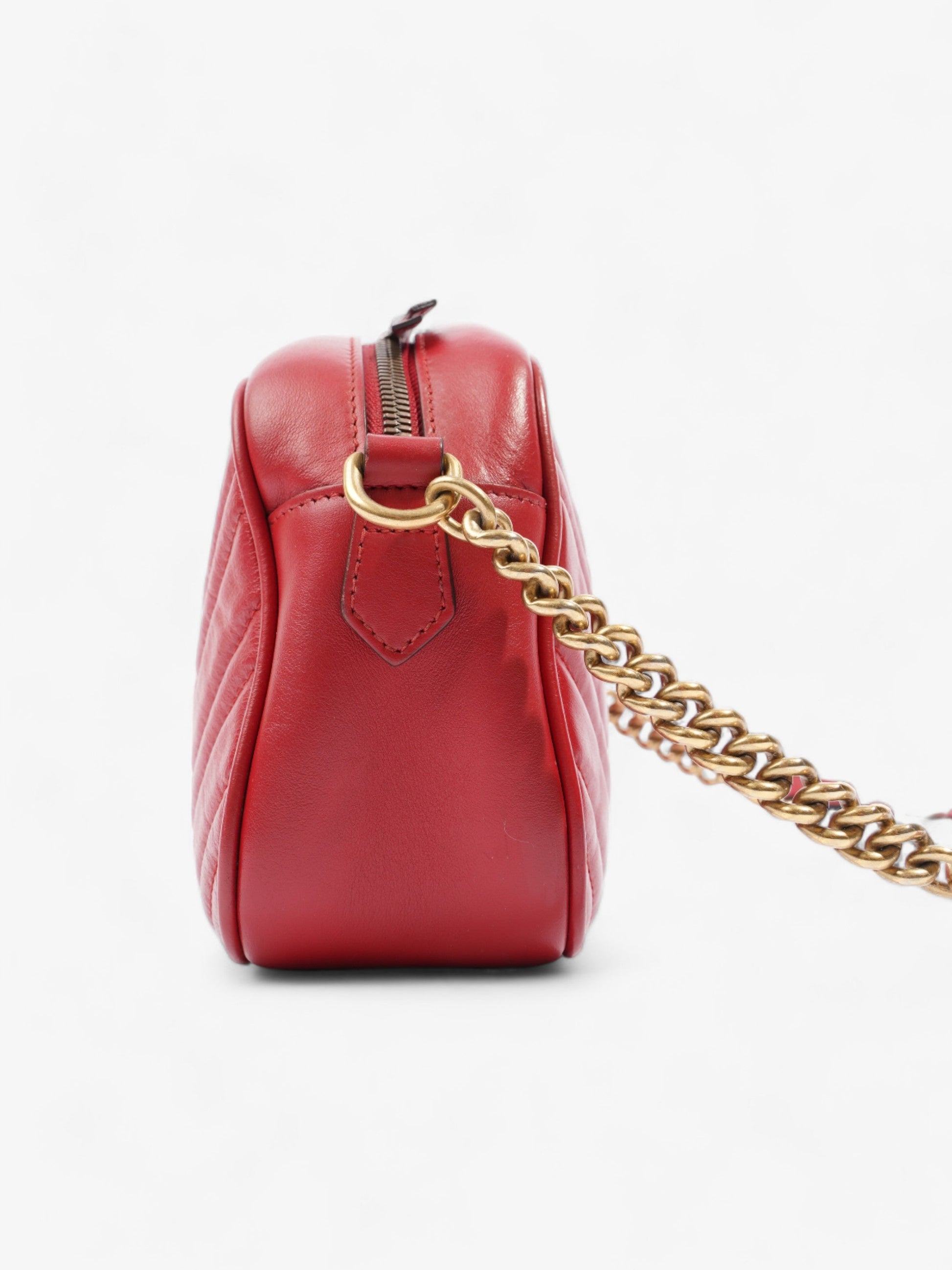 Gucci Marmont Zip Small Shoulder Bag Leather Matelasse