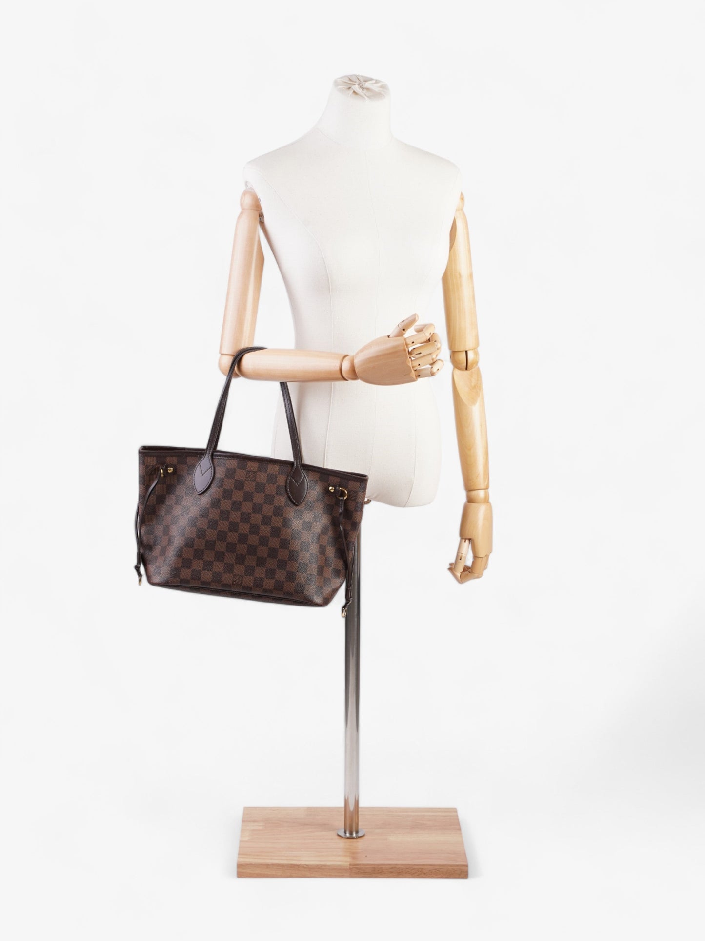 Louis Vuitton Neverfull Ebene Coated PM Damier Canvas Coated Canvas Apparel Canvas Pm