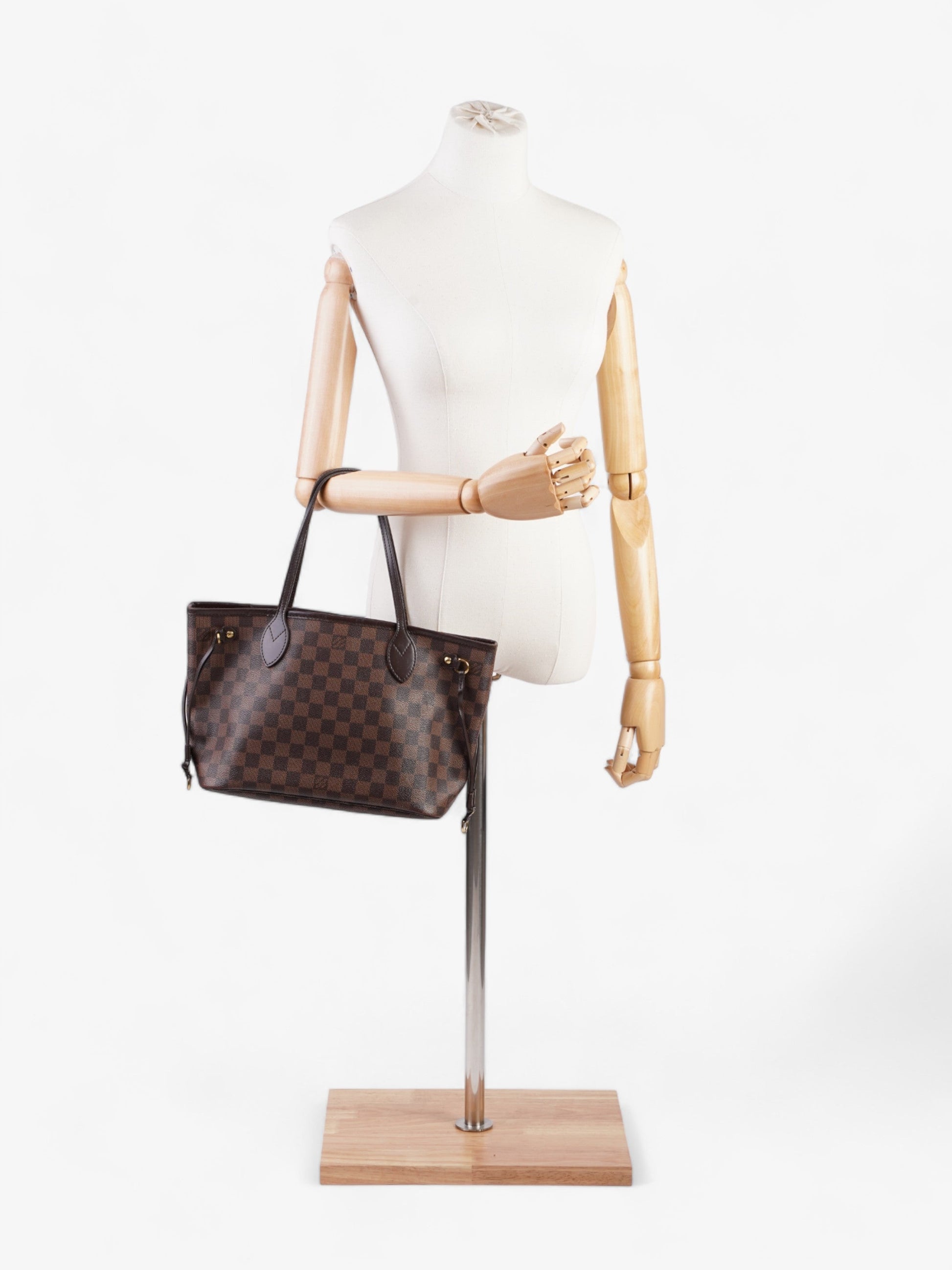 Louis Vuitton Neverfull Ebene Coated PM Damier Canvas Coated Canvas Apparel Canvas Pm
