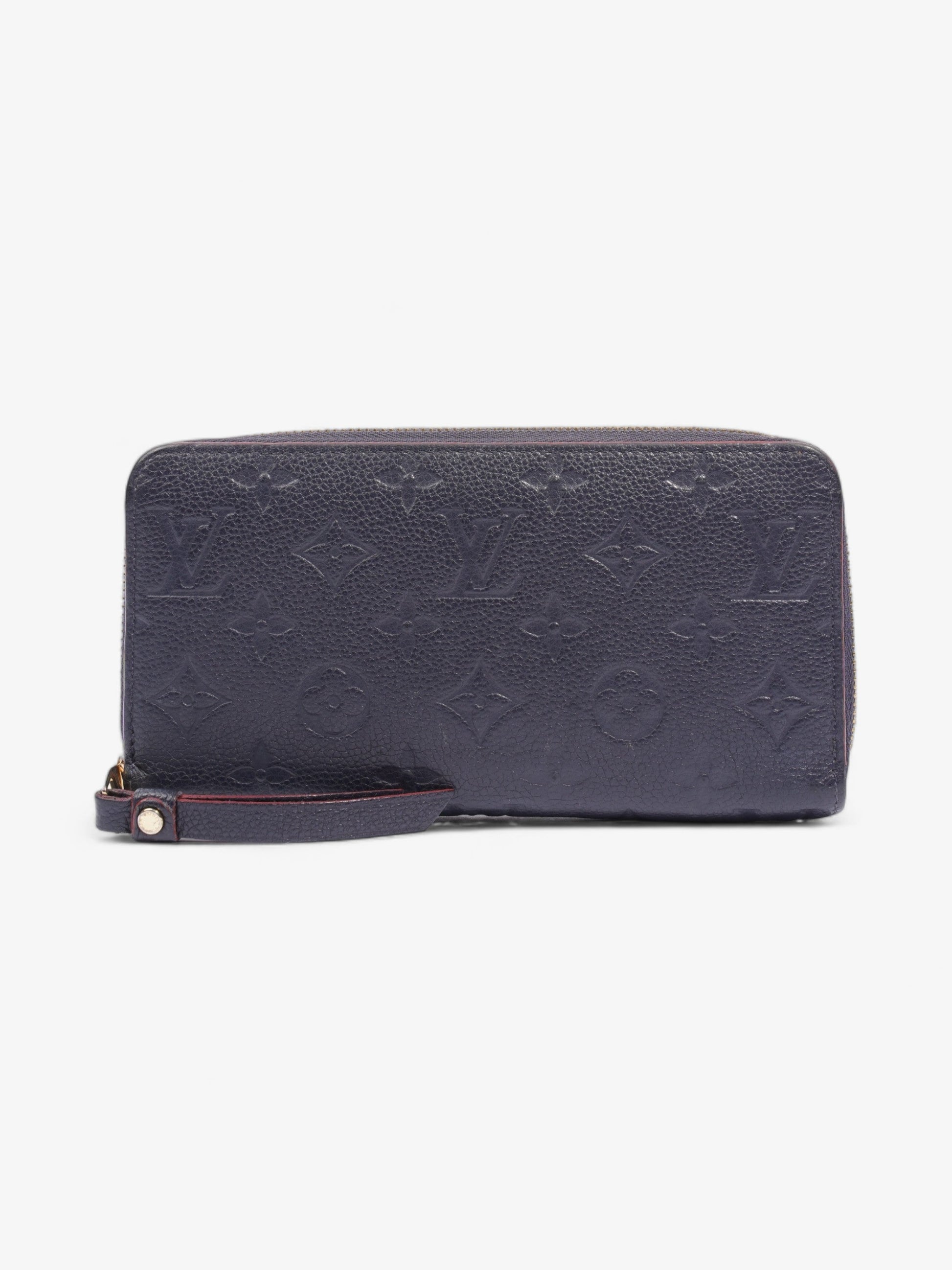 Louis Vuitton Zippy Navy Empreinte Leather Wallet Case