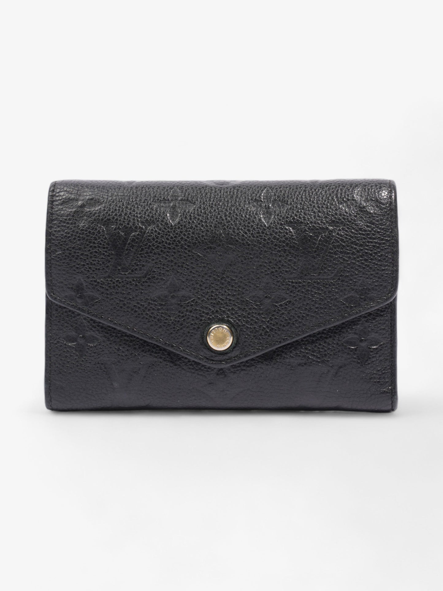 Louis Vuitton Curie Trifold Empreinte Leather Black Wallet Case