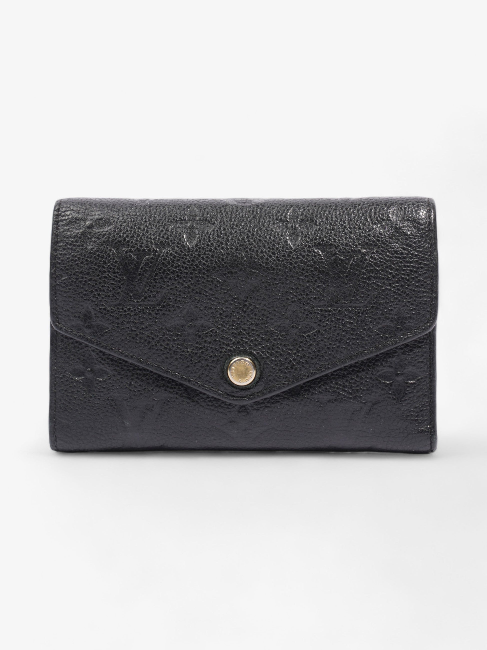 Louis Vuitton Curie Trifold Empreinte Leather Black Wallet Case