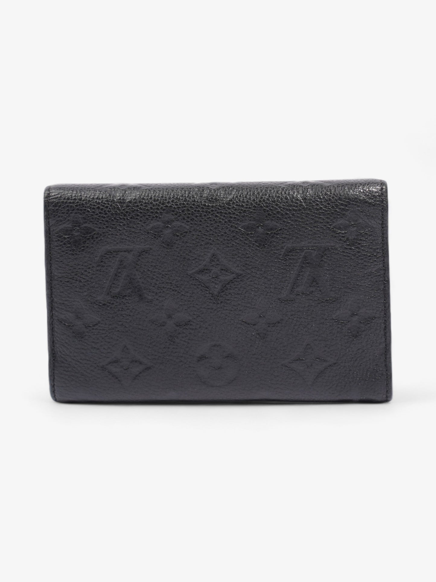 Louis Vuitton Curie Trifold Empreinte Leather Black Wallet Case