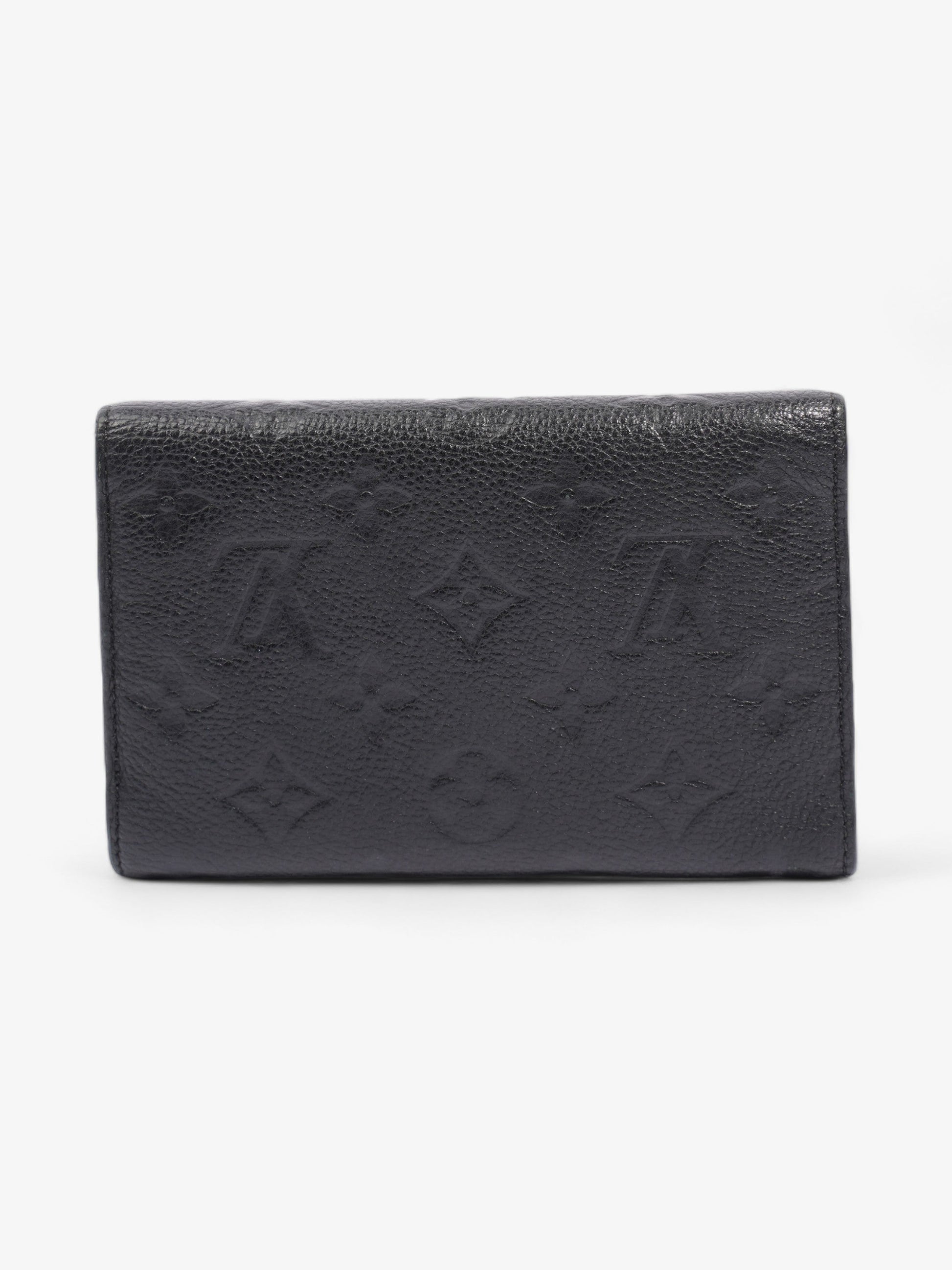 Louis Vuitton Curie Trifold Empreinte Leather Black Wallet Case
