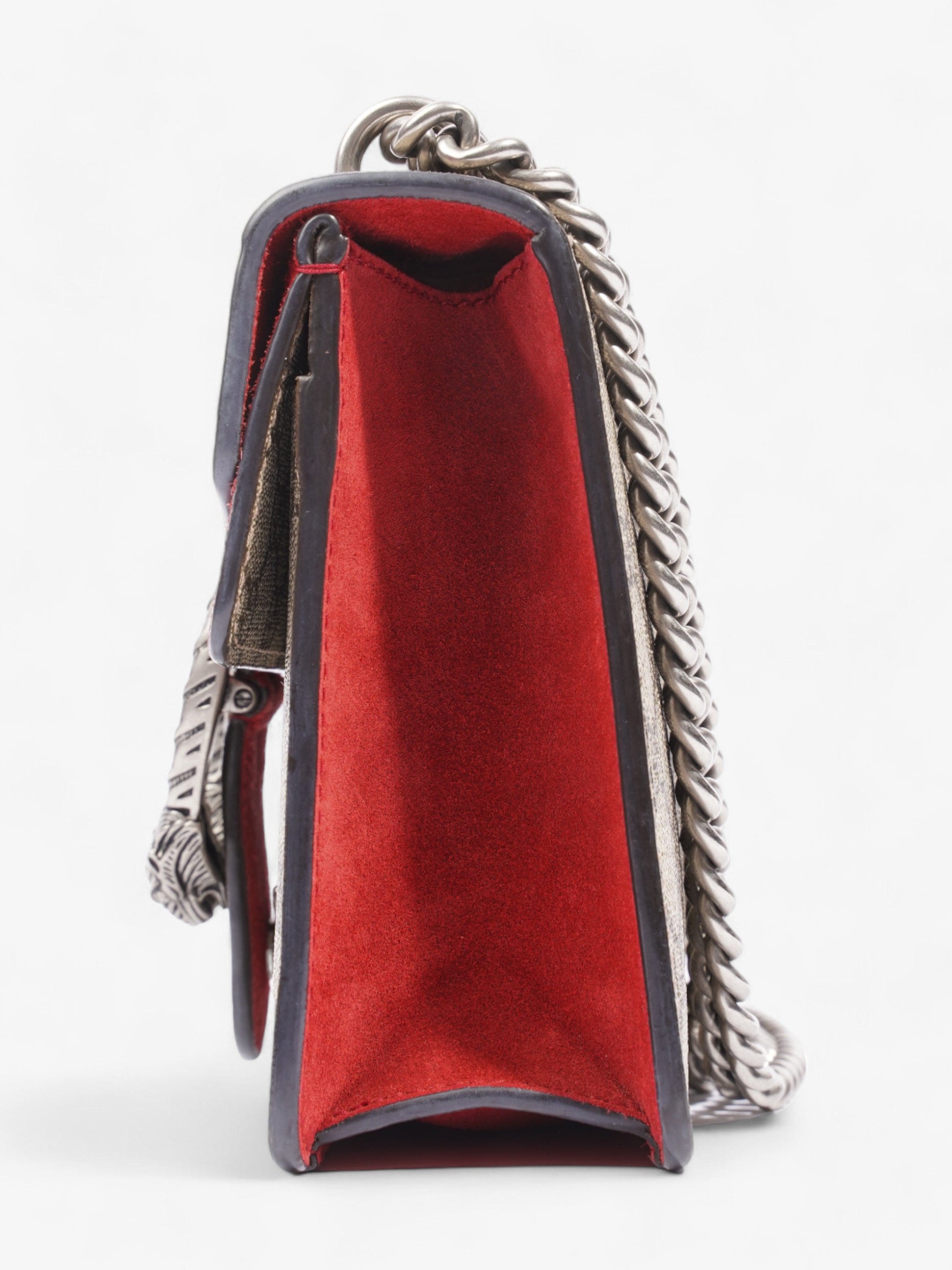 Gucci Dionysus Supreme Coated Shoulder Bag Canvas Red
