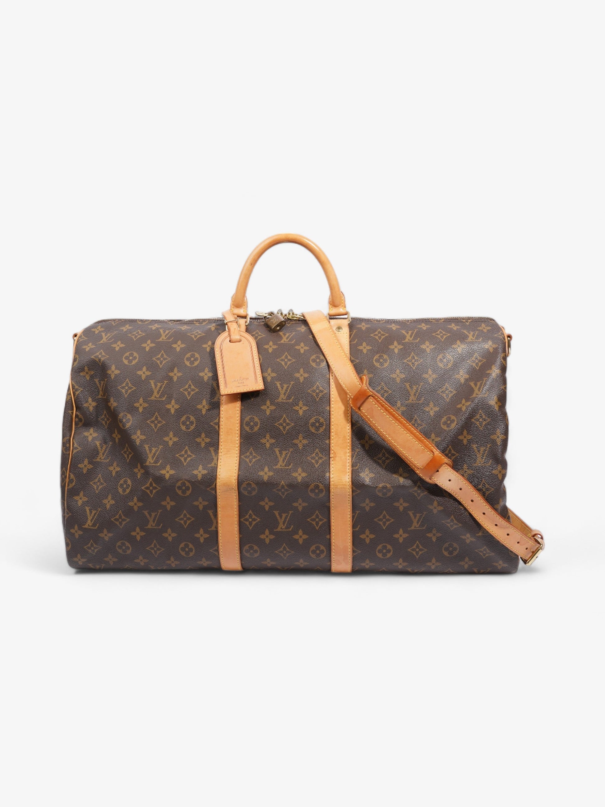 Louis Vuitton Keepall Bandouliere Coated 55 Monogram Canvas Coated Canvas Apparel Canvas 56