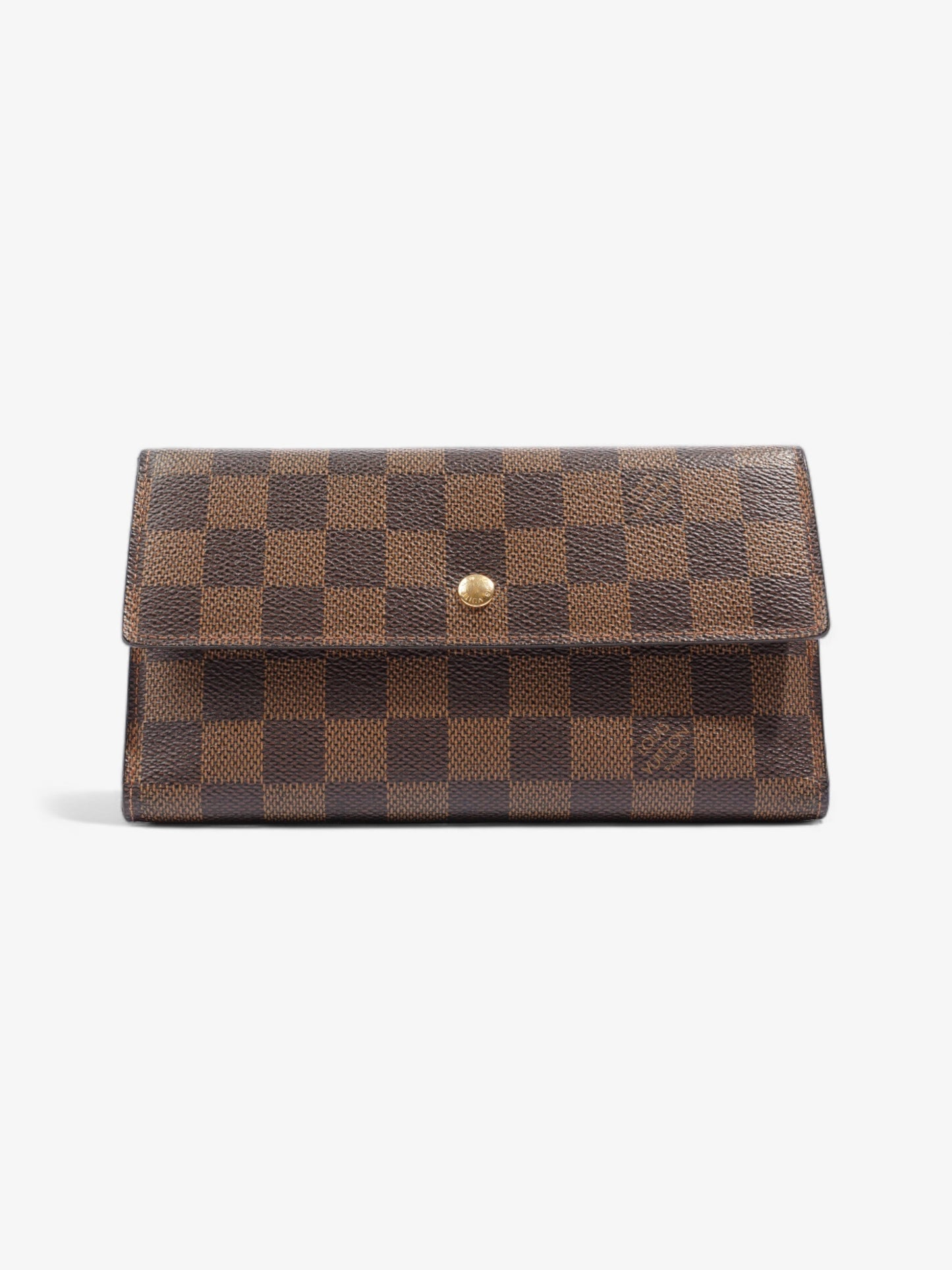 Louis Vuitton Sarah Ebene Coated Canvas Damier Wallet Case Canvas 2